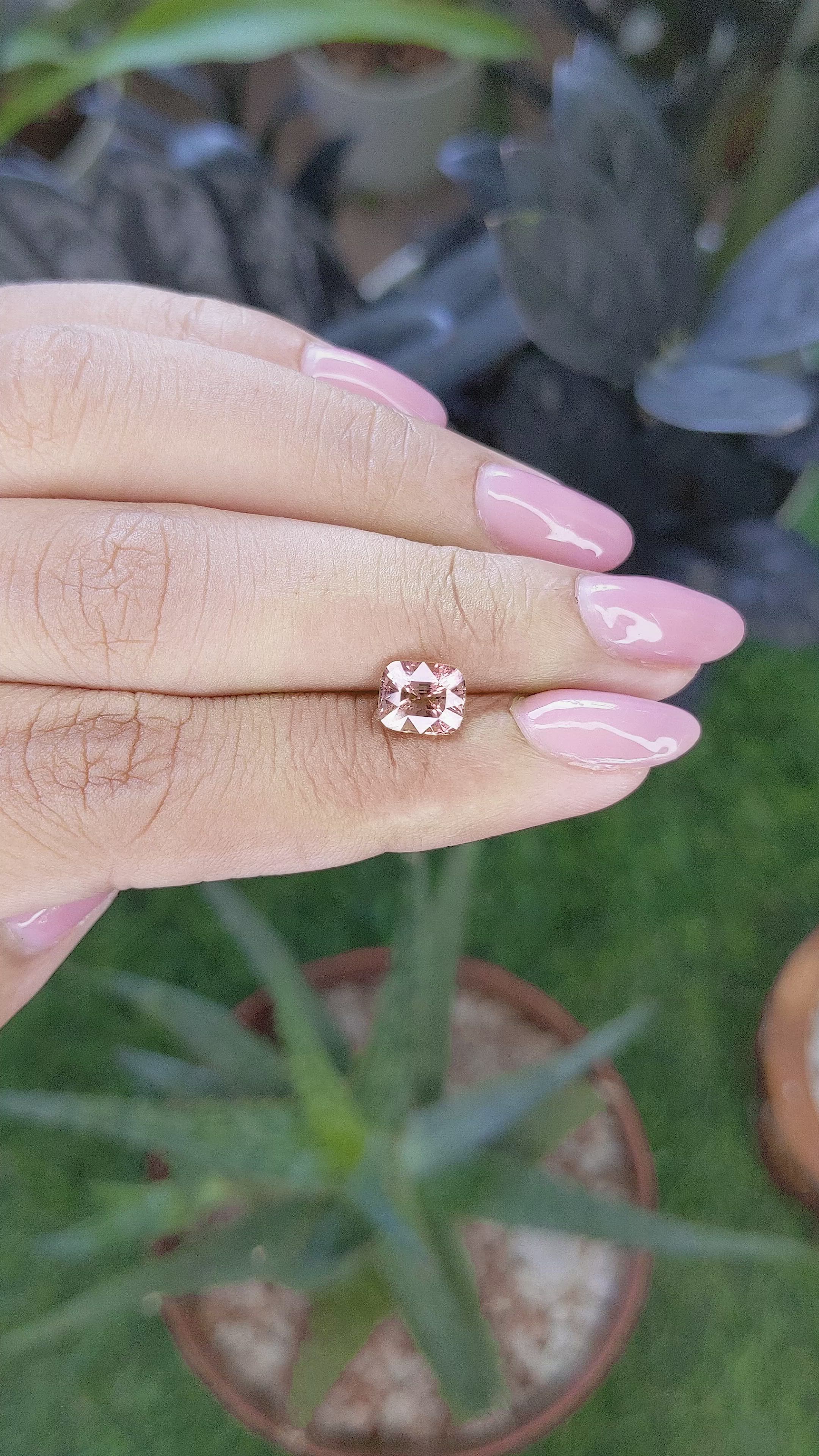 1.67 Ct. Padparadscha Sapphire from Madagascar Size Video