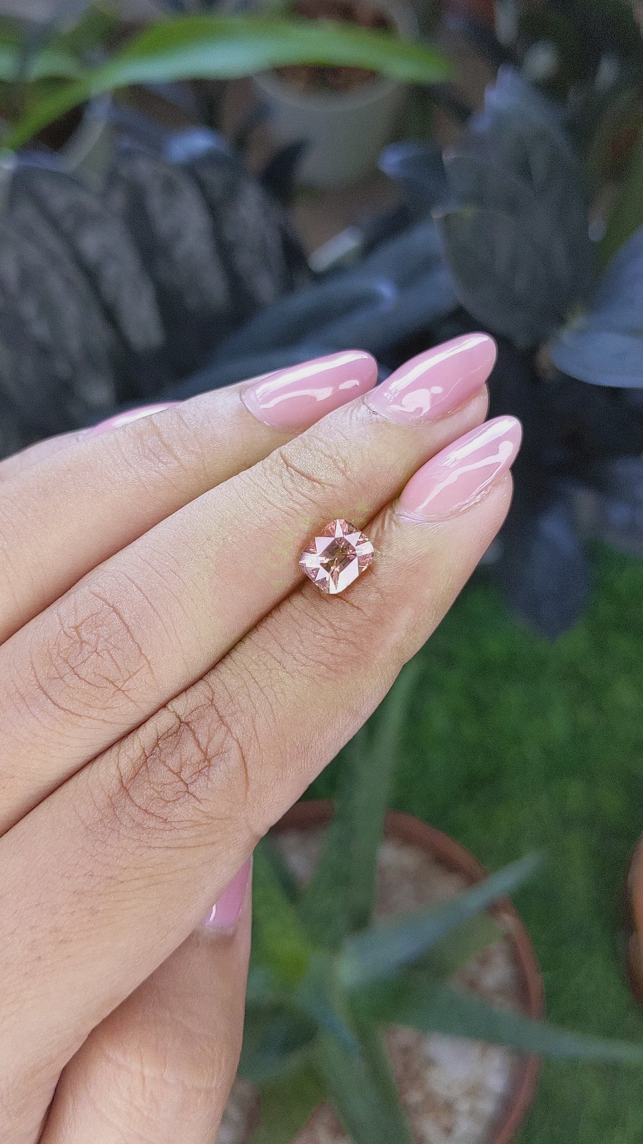 1.67 Ct. Padparadscha Sapphire from Madagascar Size Video