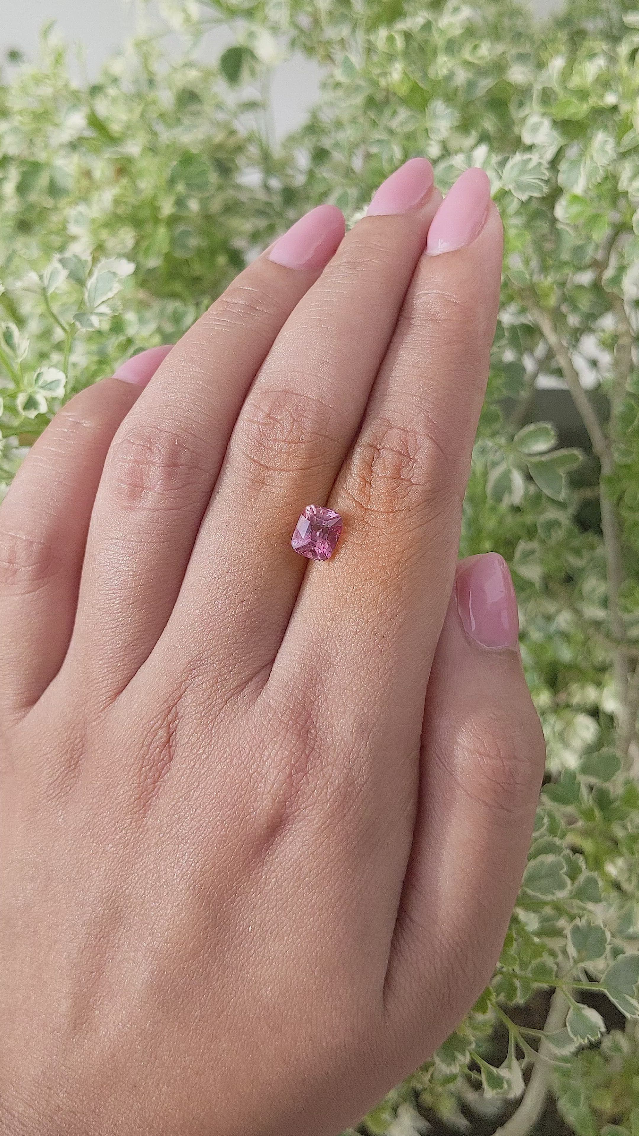 1.67 Ct. Padparadscha Sapphire from Madagascar Size Video