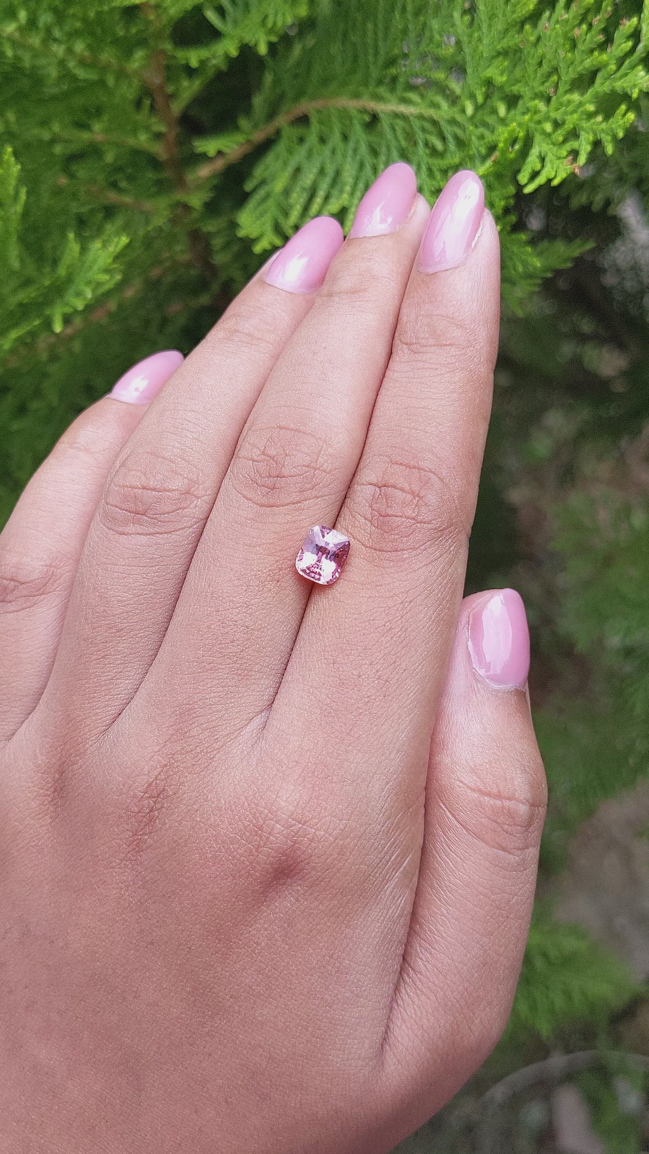 1.67 Ct. Padparadscha Sapphire from Madagascar Size Video
