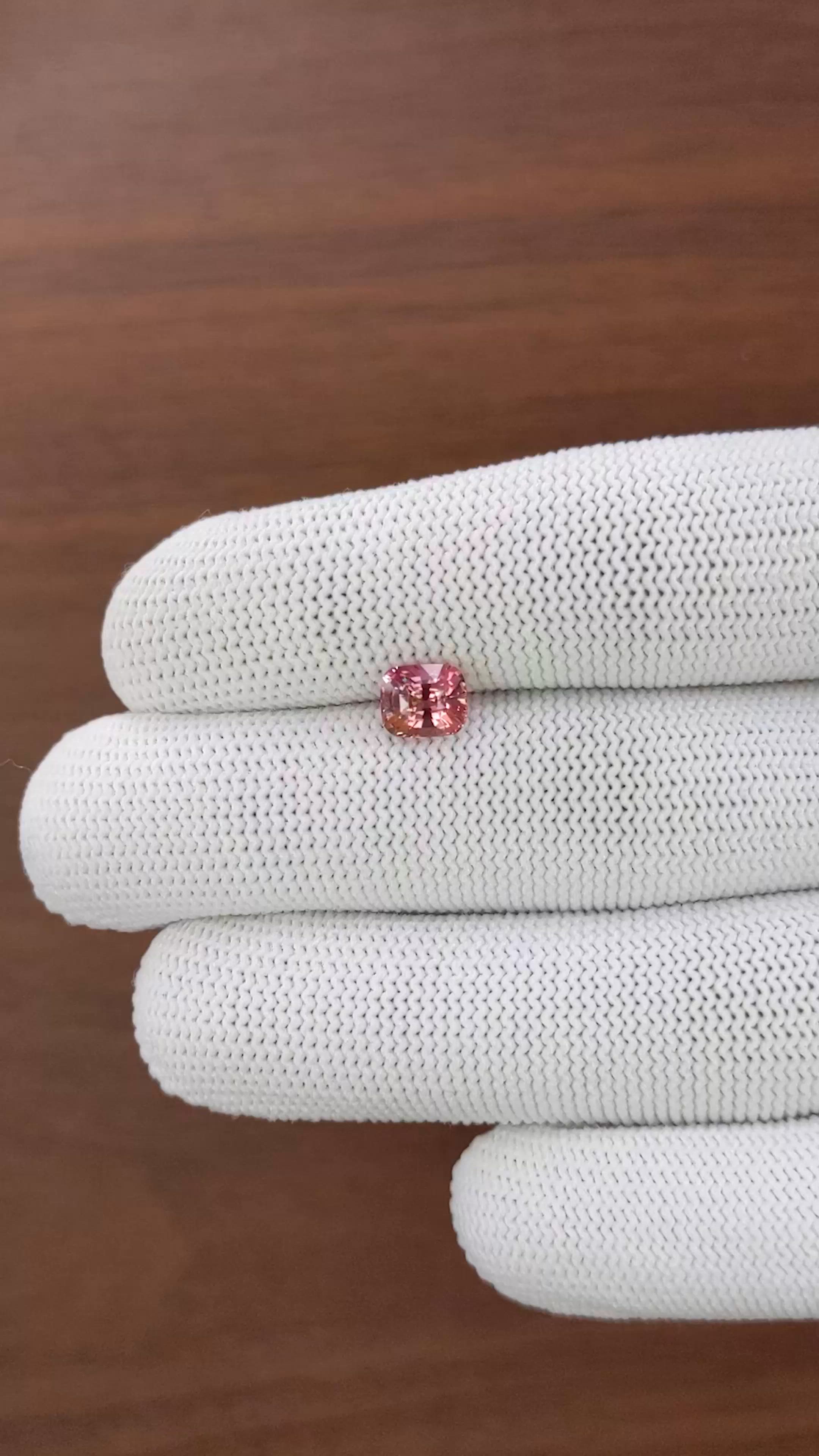 1.67 Ct. Padparadscha Sapphire from Madagascar Size Video