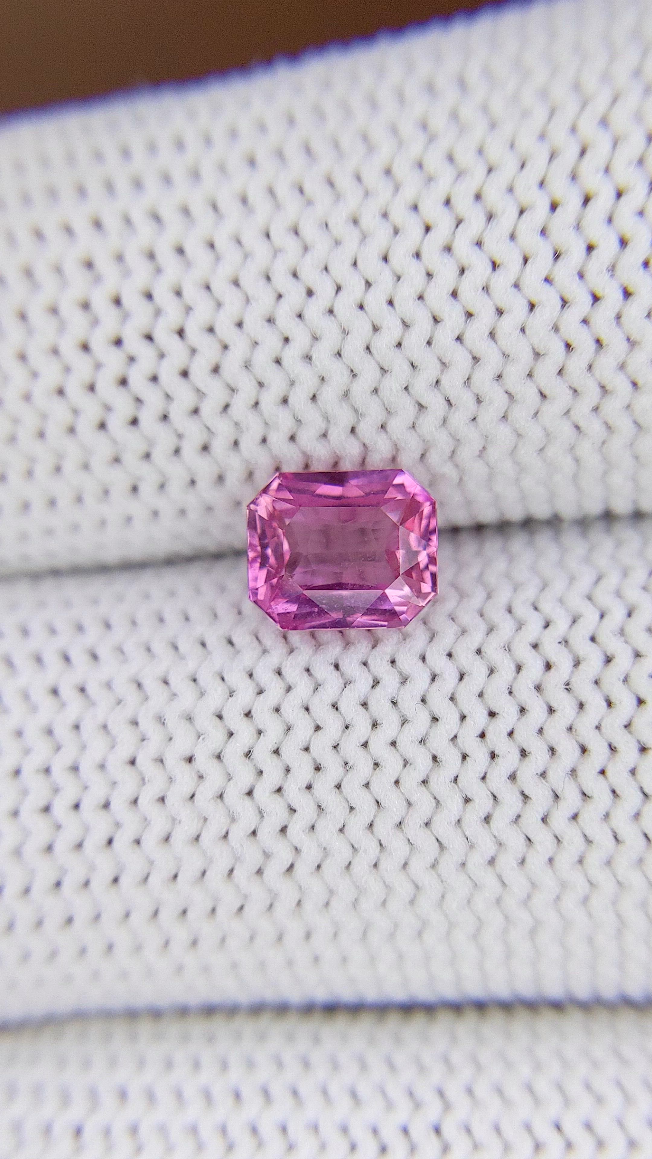 1.56 Ct. Purplish Pink Sapphire from Madagascar Size Video