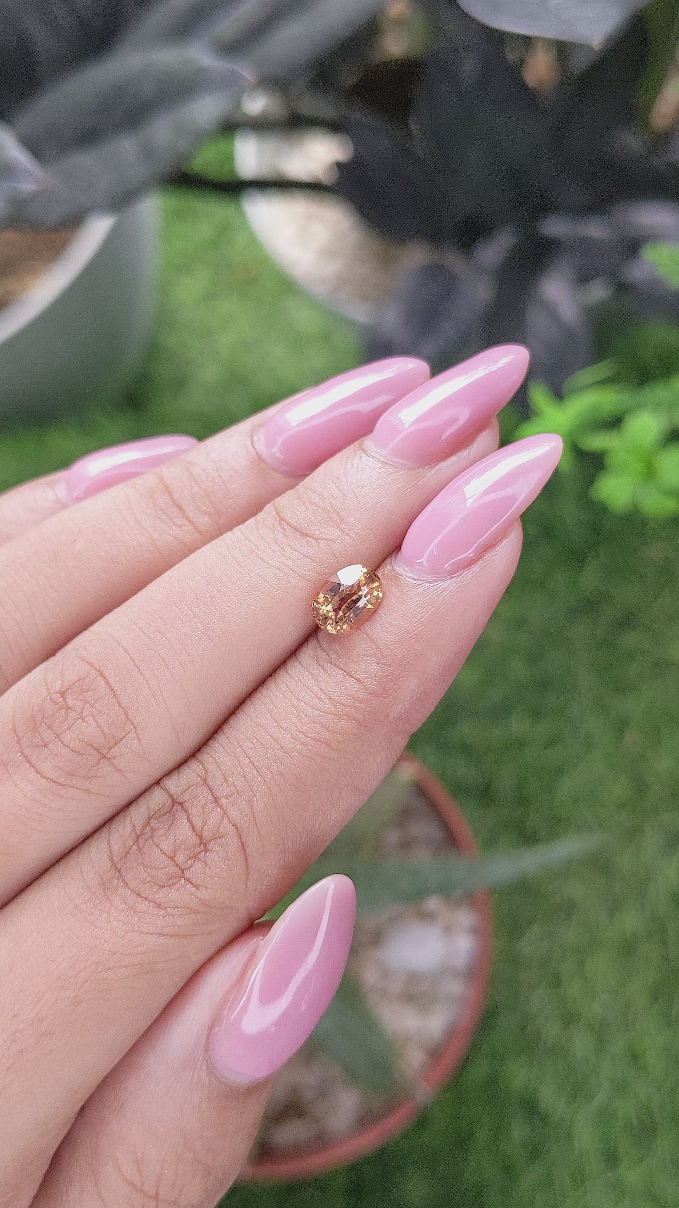 1.20 Ct. Padparadscha Sapphire from Madagascar Size Video