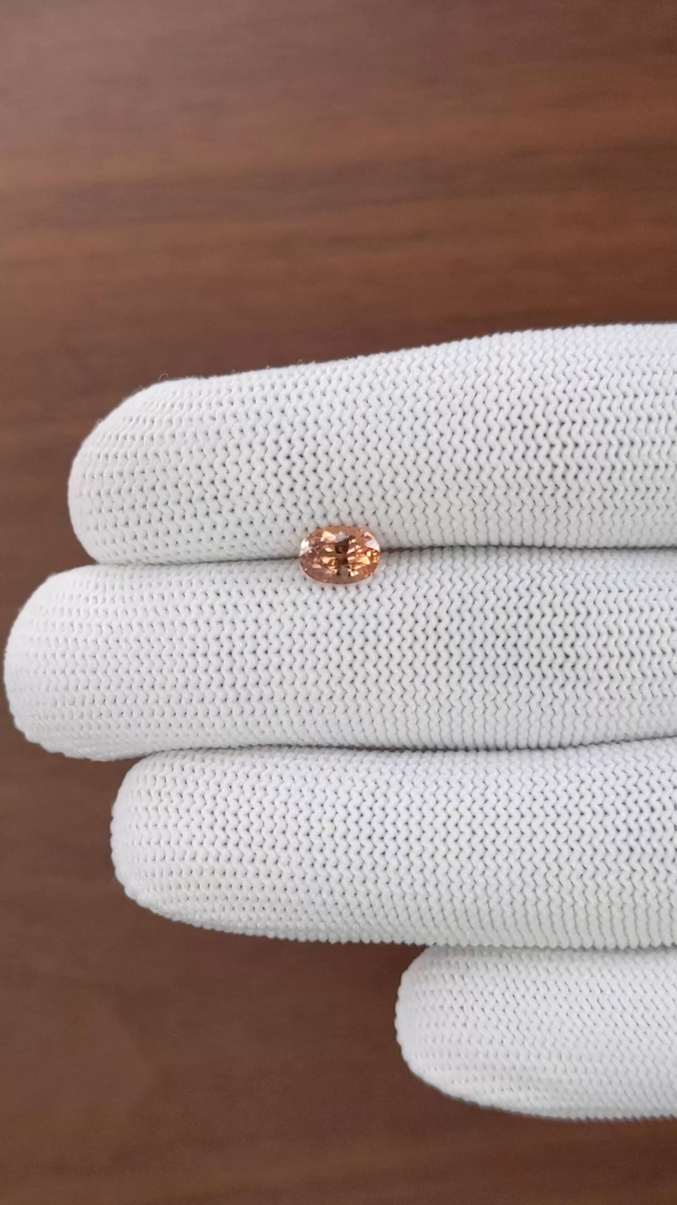 1.20 Ct. Padparadscha Sapphire from Madagascar Size Video
