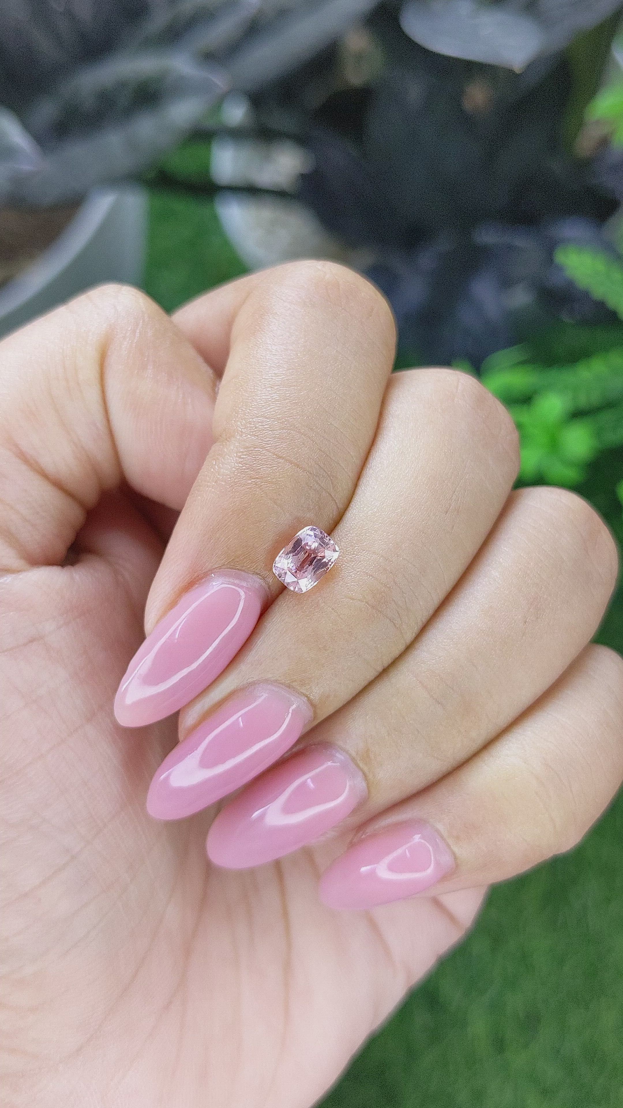 1.07 Ct. Peach Sapphire from Madagascar Size Video