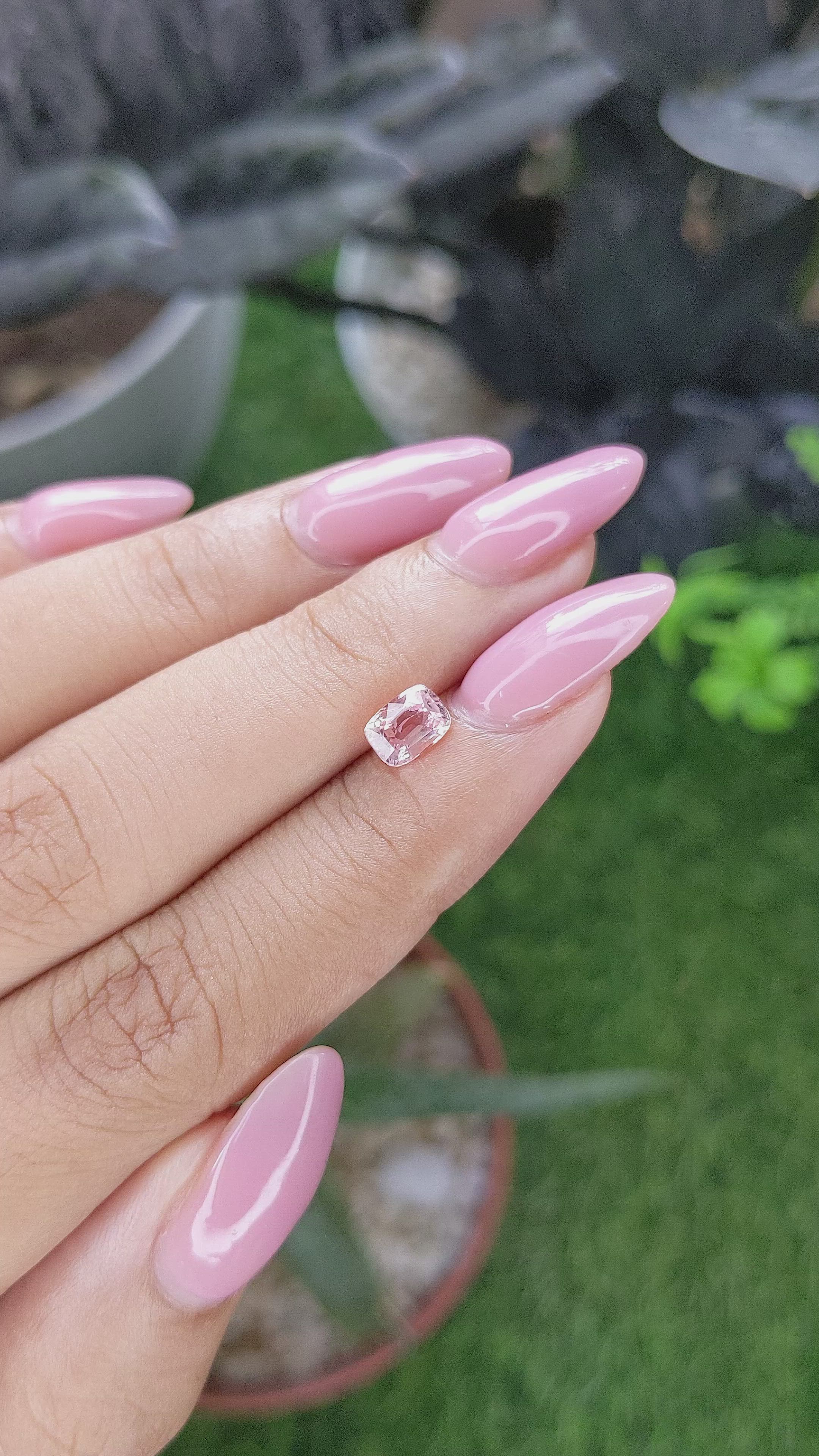 1.07 Ct. Peach Sapphire from Madagascar Size Video