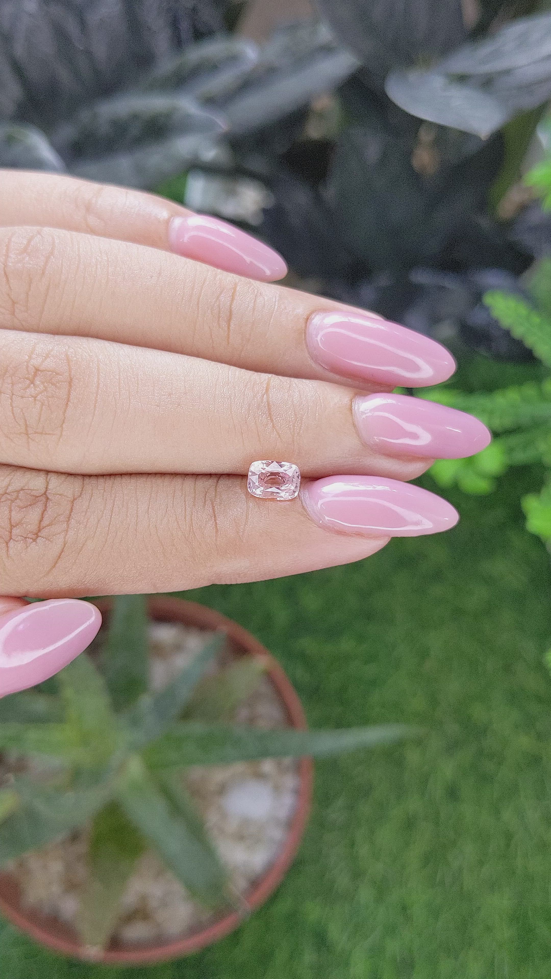 1.07 Ct. Peach Sapphire from Madagascar Size Video