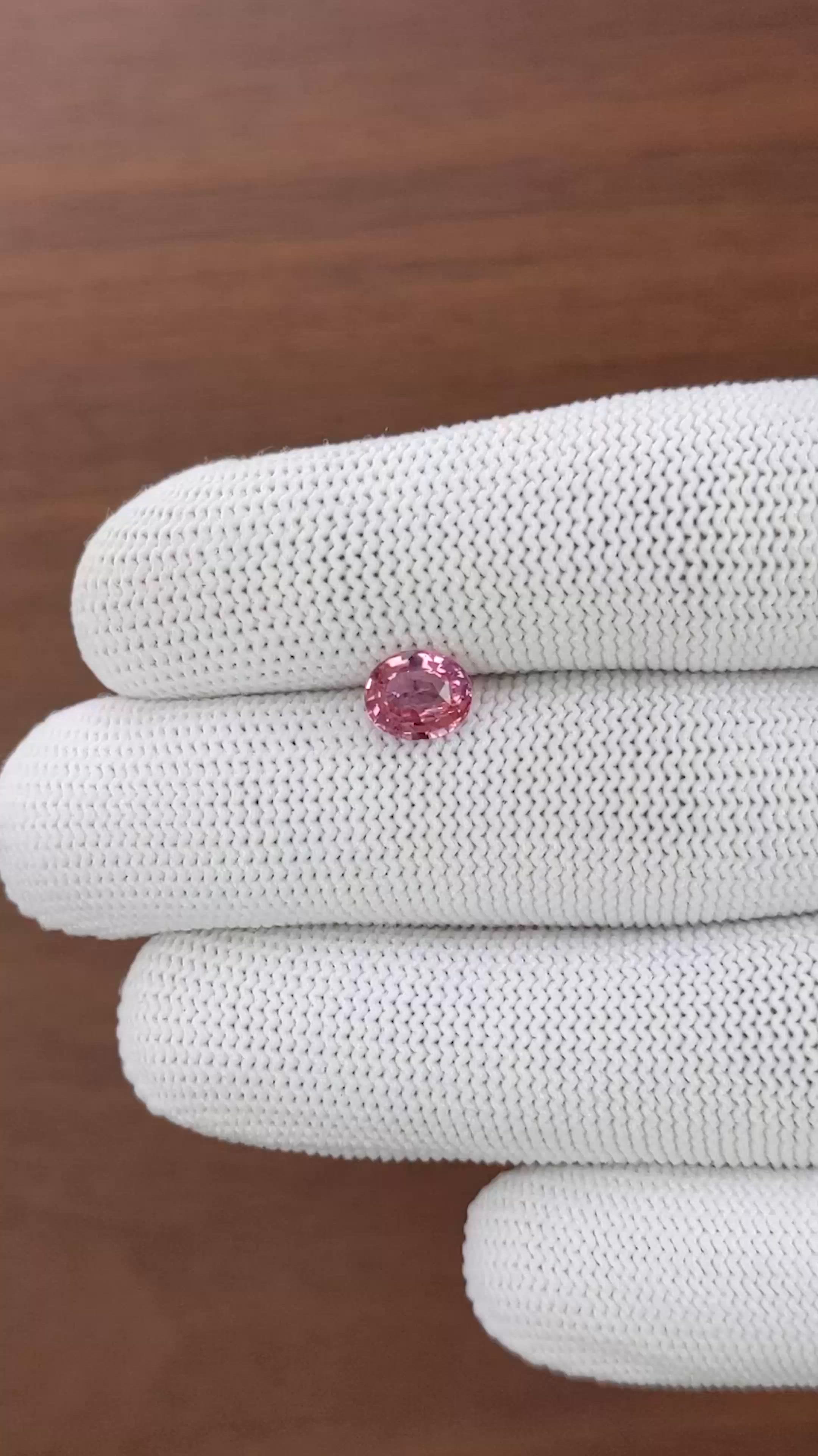 1.50 Ct. Pink Sapphire from Madagascar Size Video
