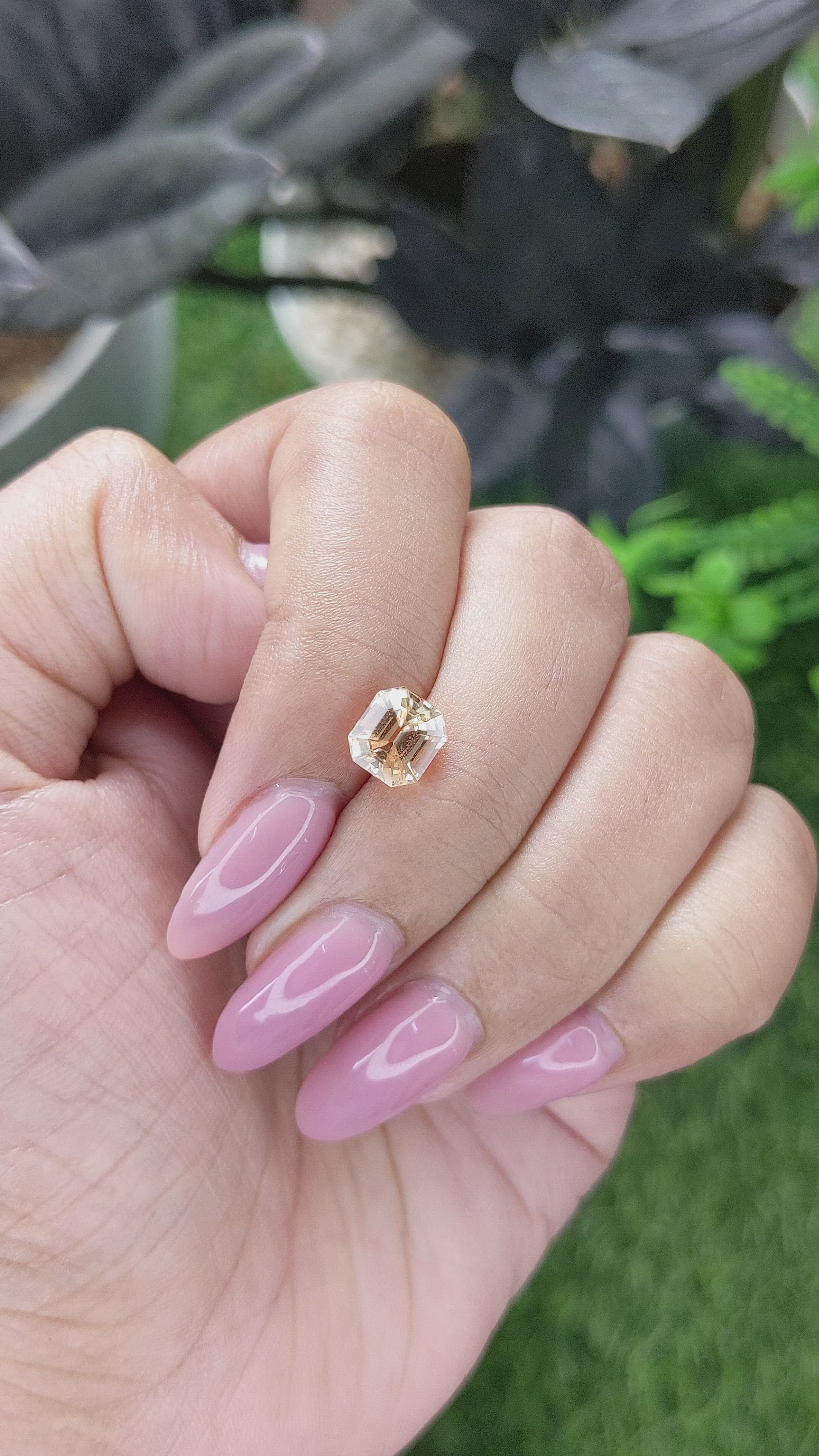 2.08 Ct. Peach Sapphire from Madagascar Size Video