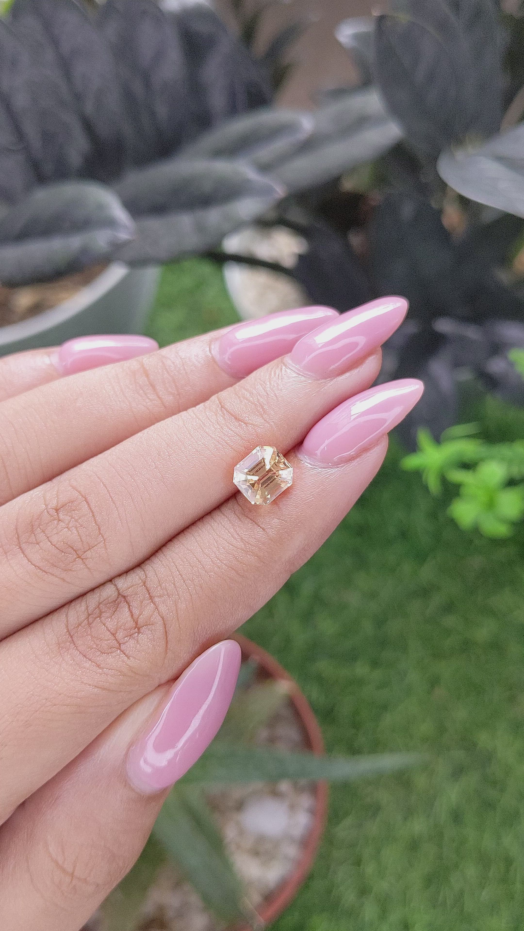 2.08 Ct. Peach Sapphire from Madagascar Size Video