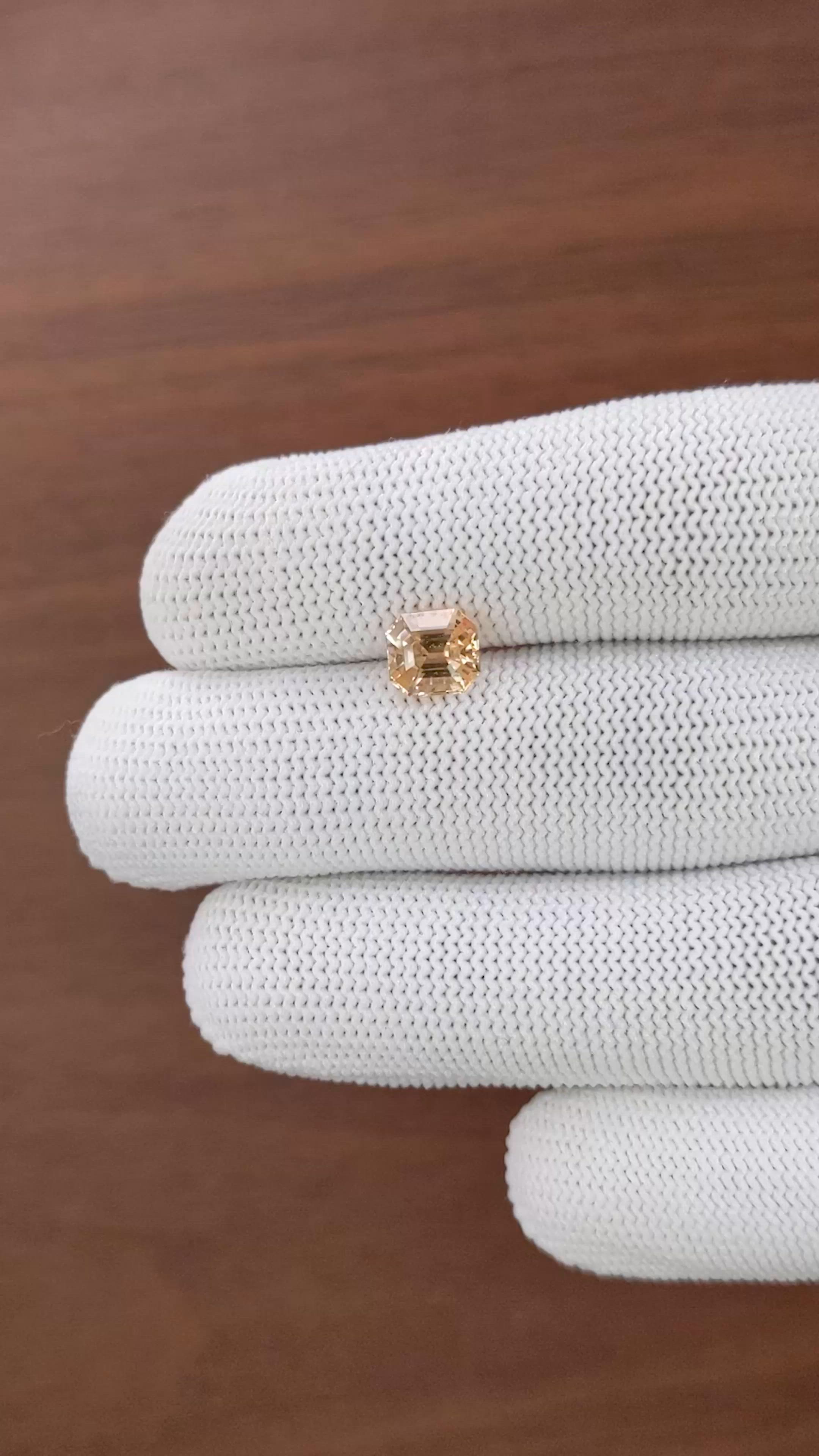 2.08 Ct. Peach Sapphire from Madagascar Size Video