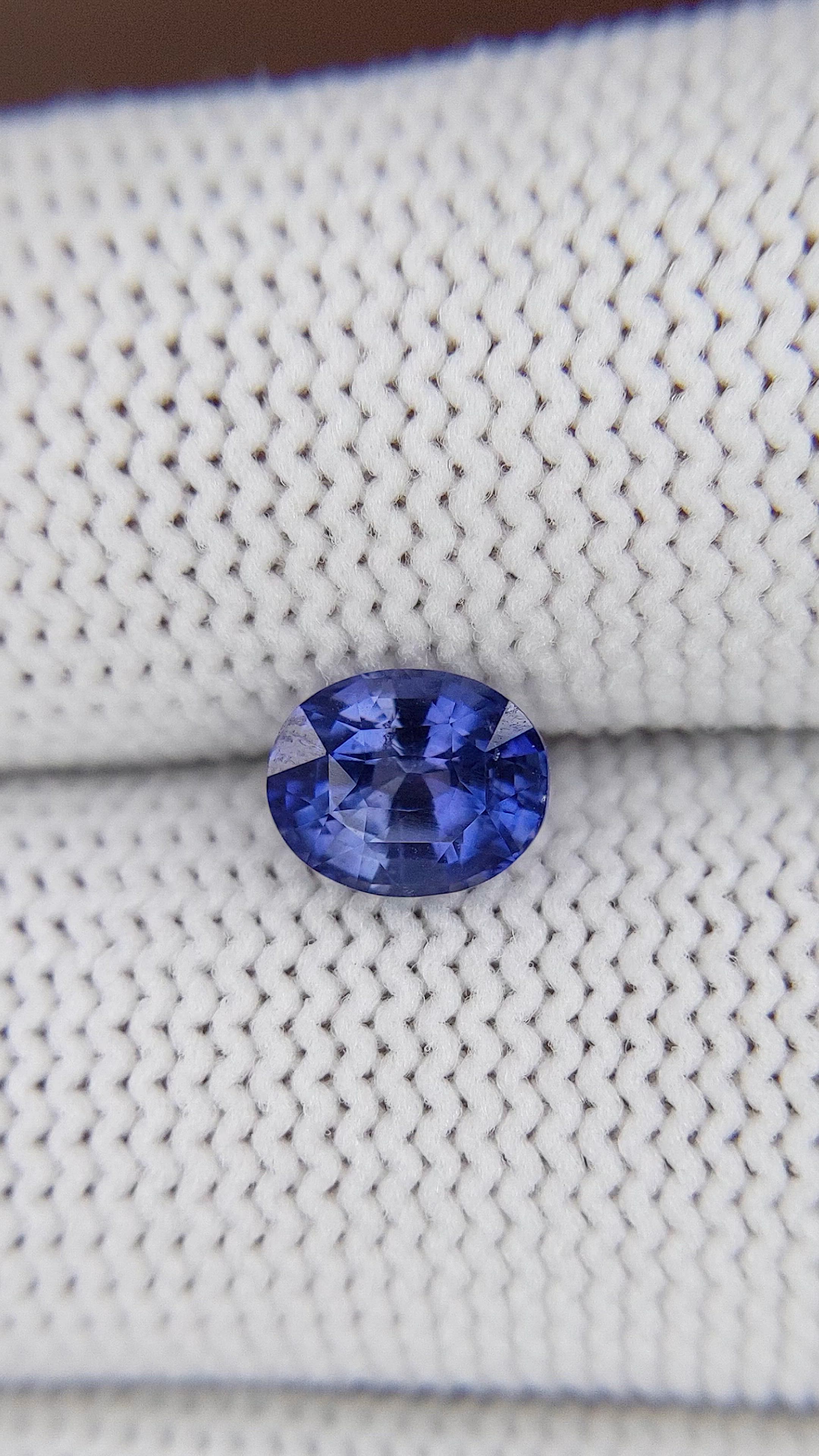 1.60 Ct. Purplish Blue Sapphire from Madagascar Size Video