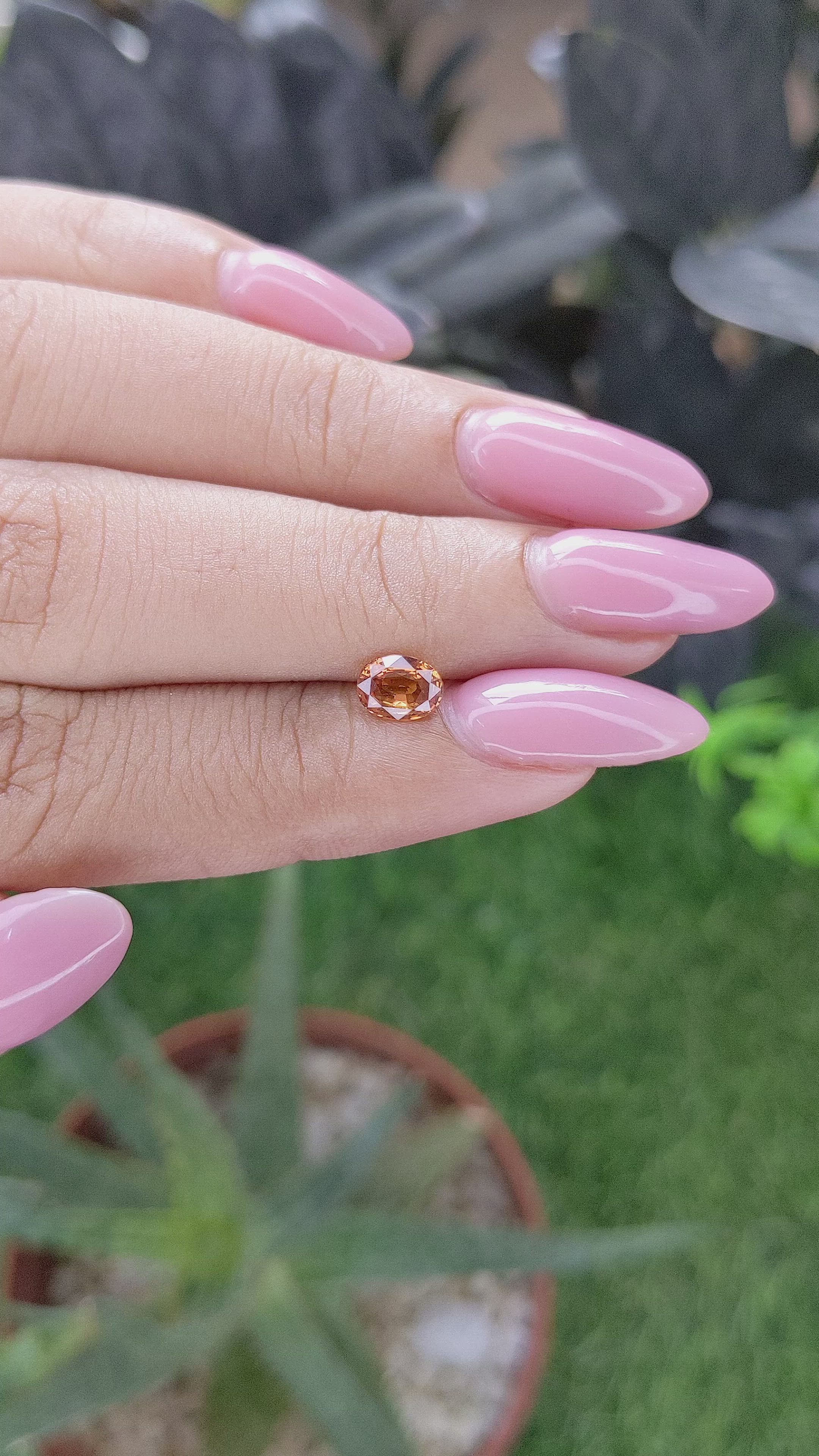 0.65 Ct. Padparadscha Sapphire from Madagascar Size Video