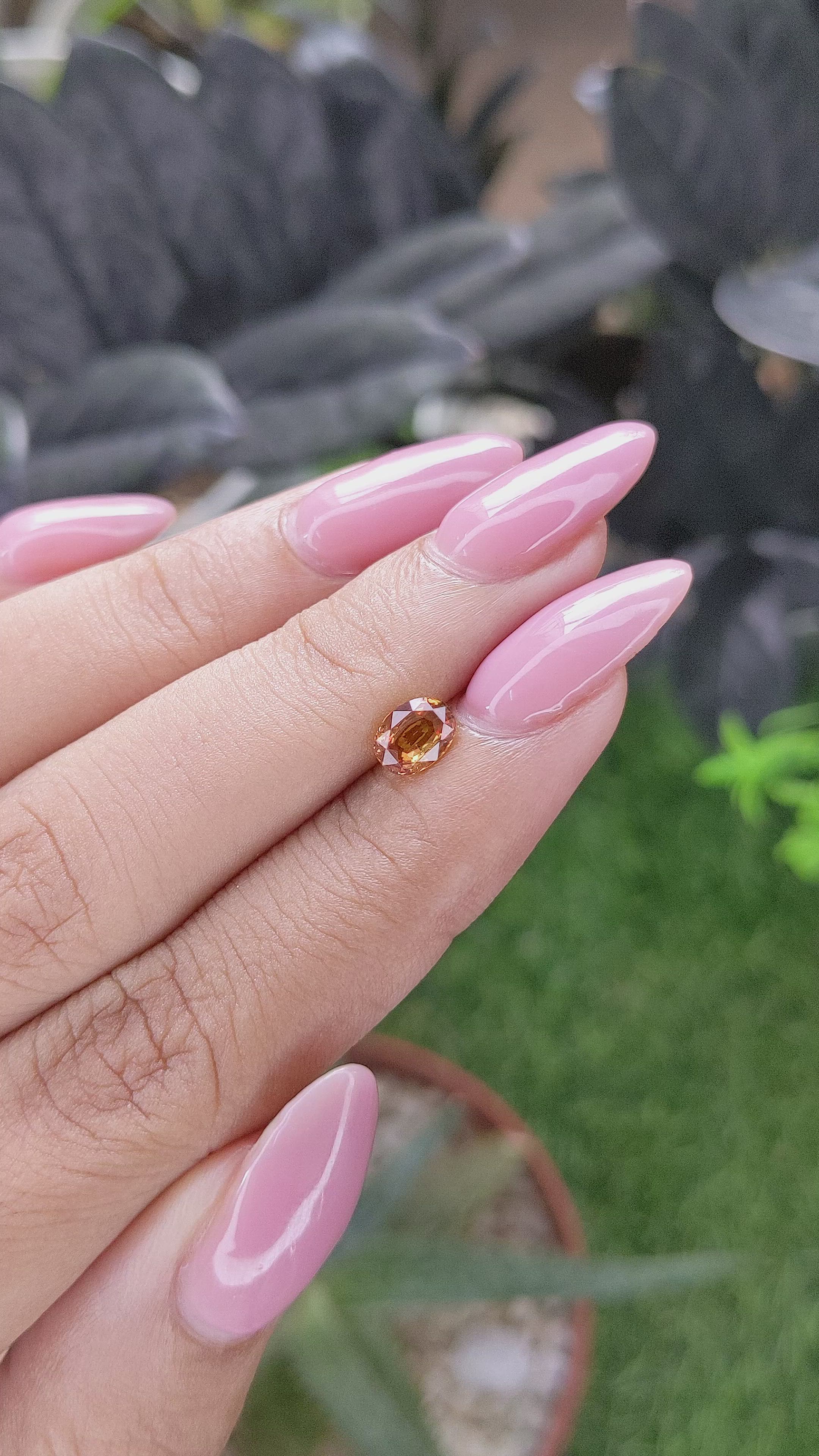 0.65 Ct. Padparadscha Sapphire from Madagascar Size Video