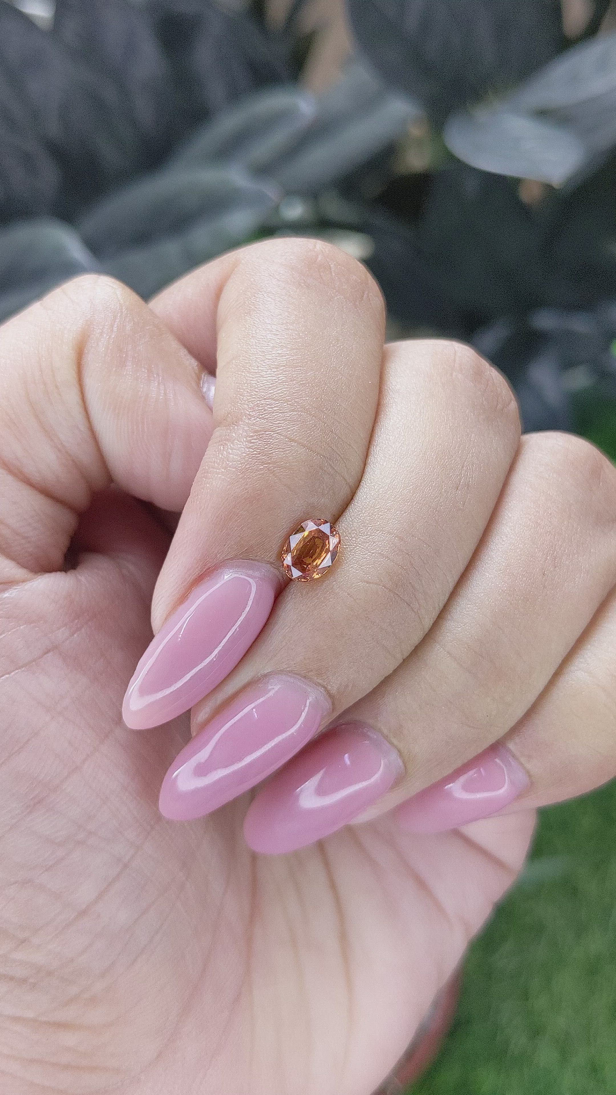 0.65 Ct. Padparadscha Sapphire from Madagascar Size Video