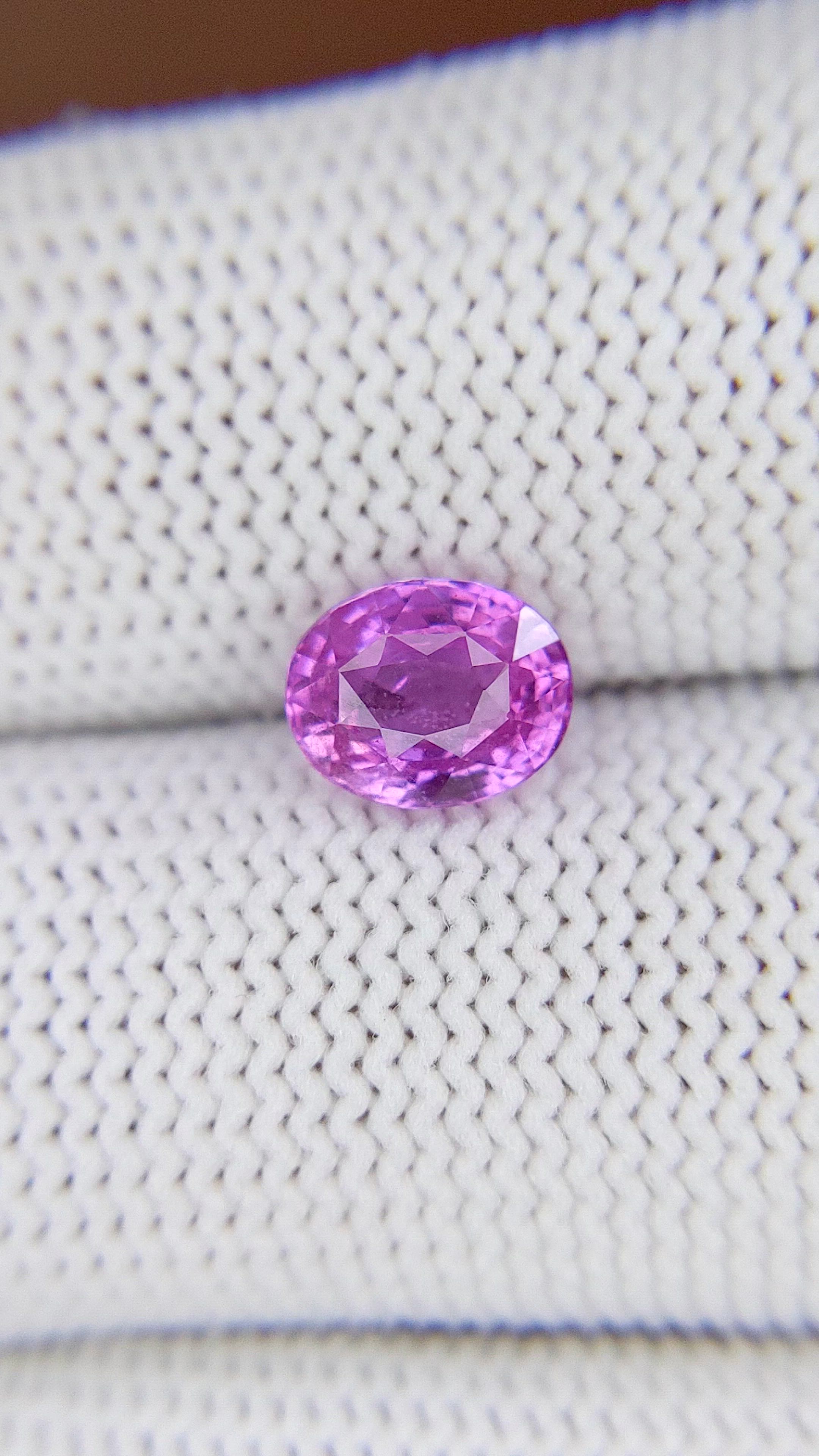 2.04 Ct. Pinkish Purple Sapphire from Madagascar Size Video