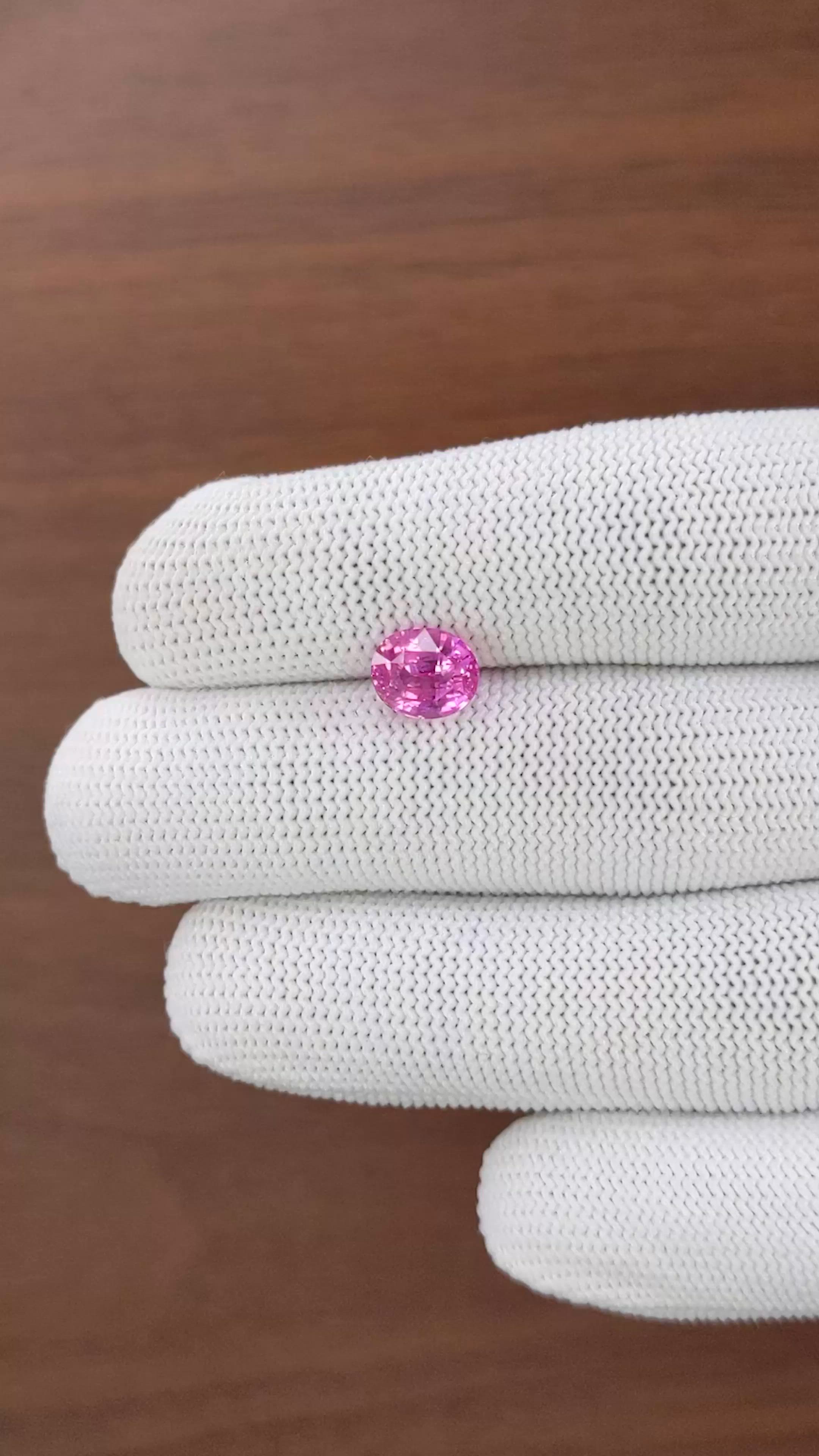 3.07 Ct. Pink Sapphire from Madagascar Size Video