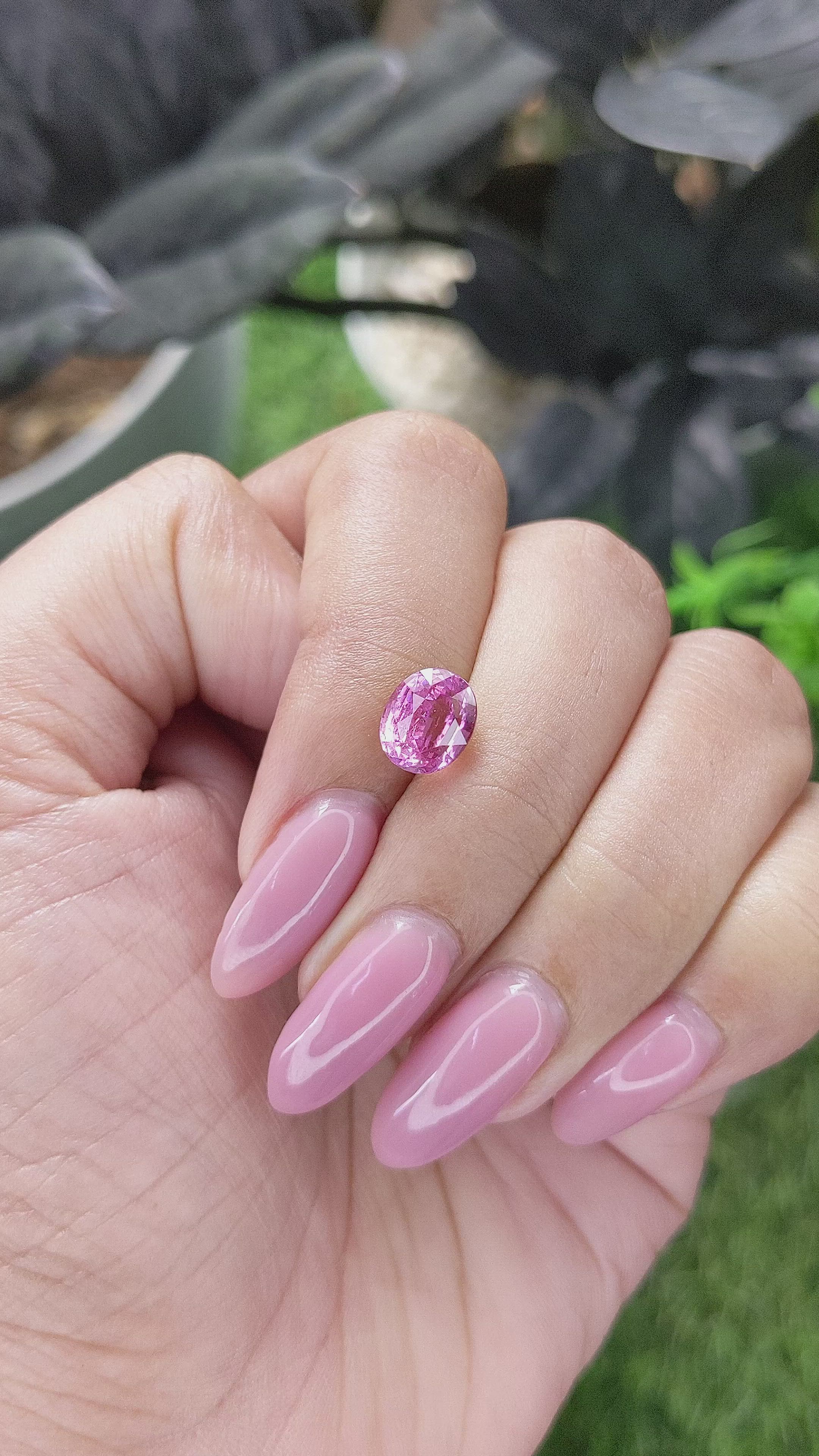 3.07 Ct. Pink Sapphire from Madagascar Size Video