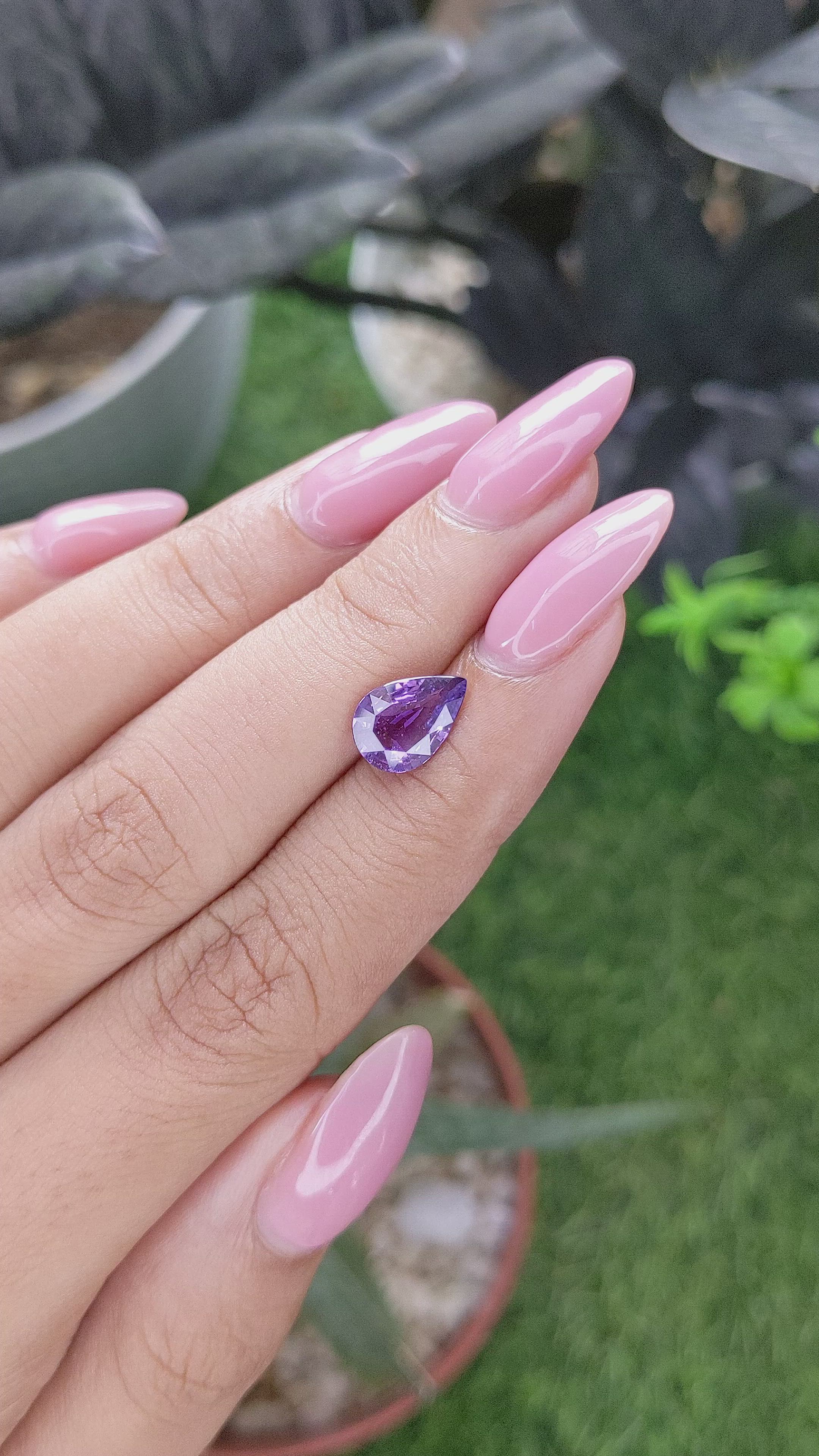 2.04 Ct. Purple Sapphire from Madagascar Size Video