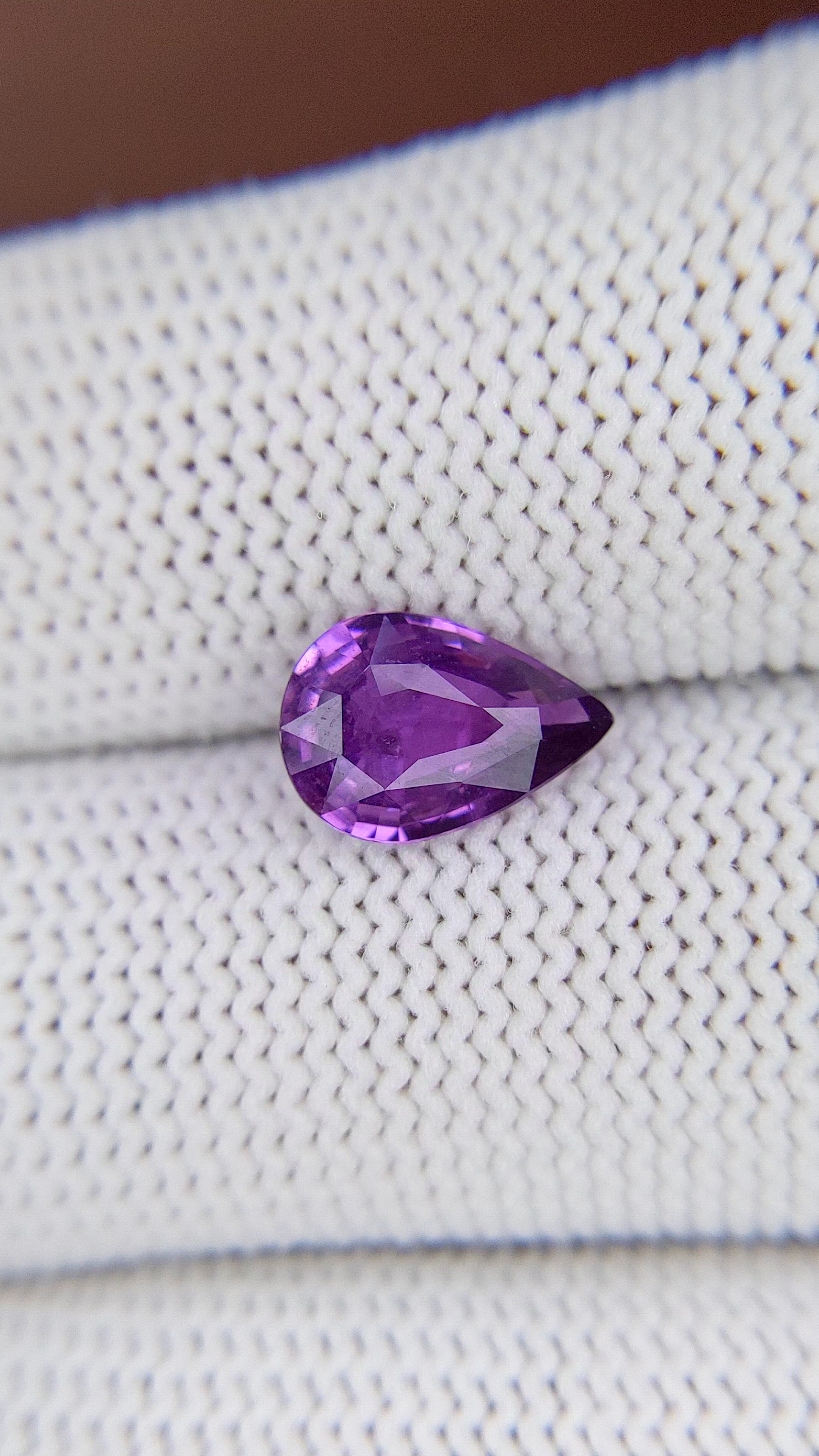 2.04 Ct. Purple Sapphire from Madagascar Size Video