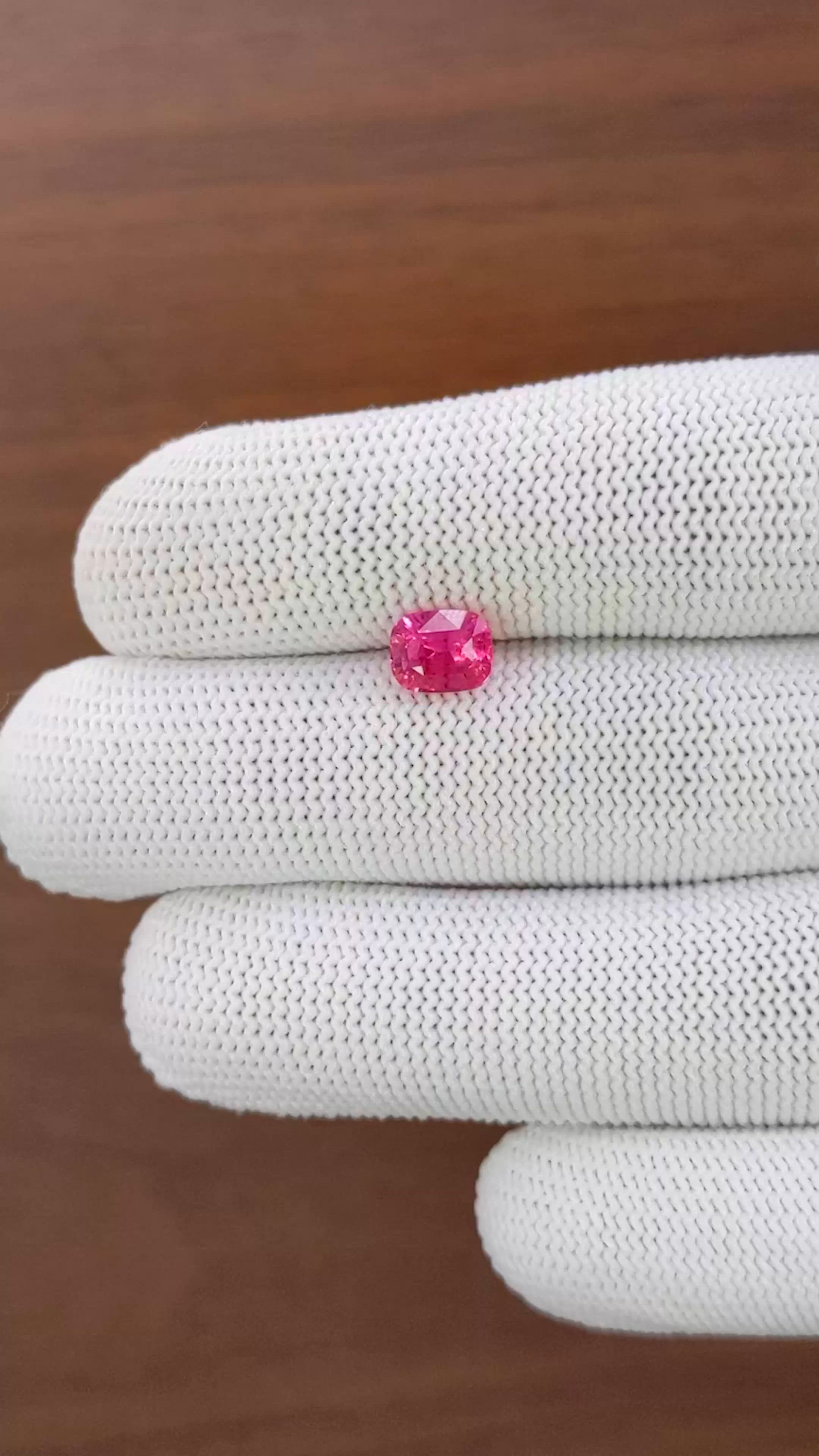 2.02 Ct. Reddish Pink Sapphire from Madagascar Size Video