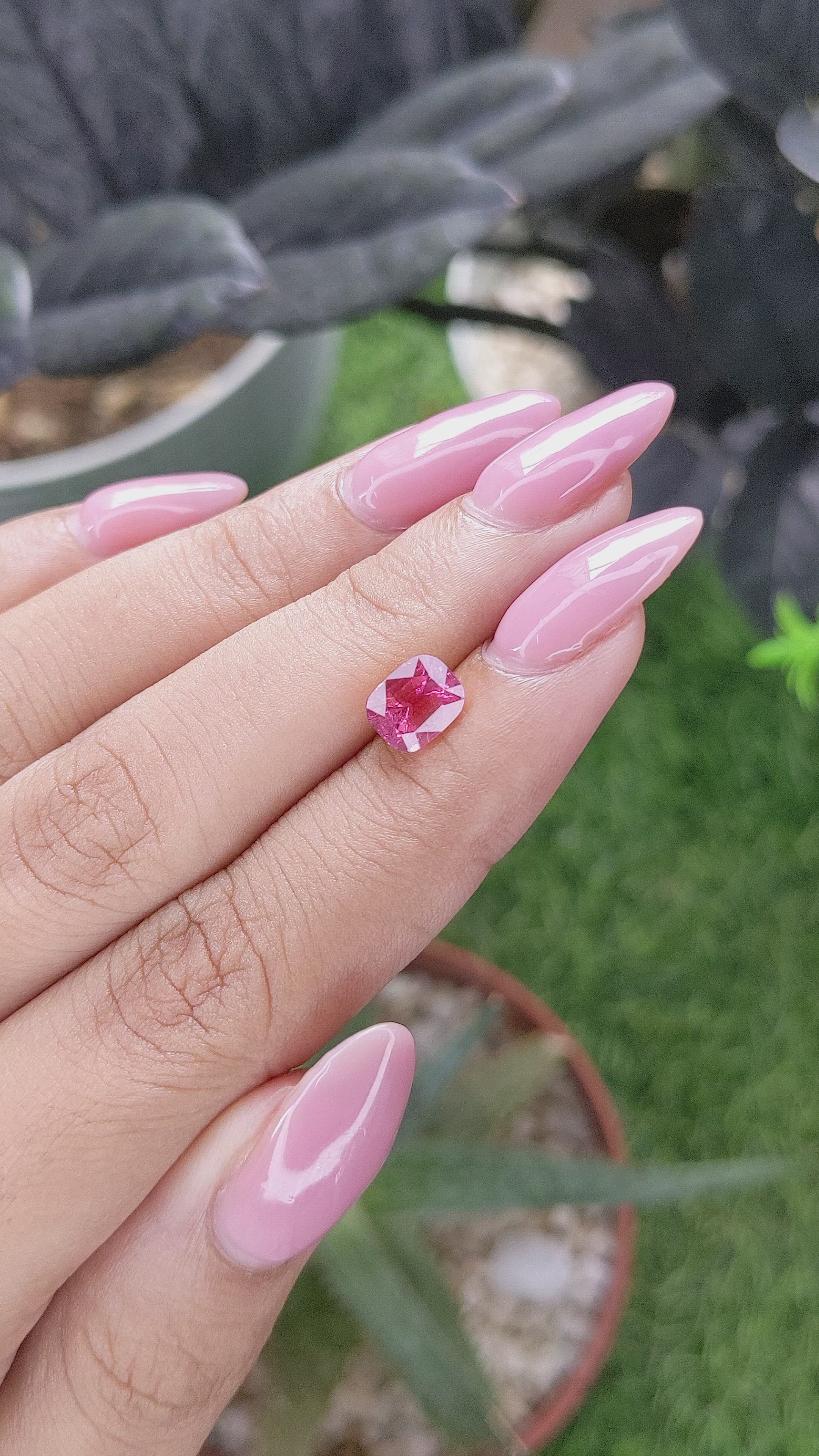 2.02 Ct. Reddish Pink Sapphire from Madagascar Size Video