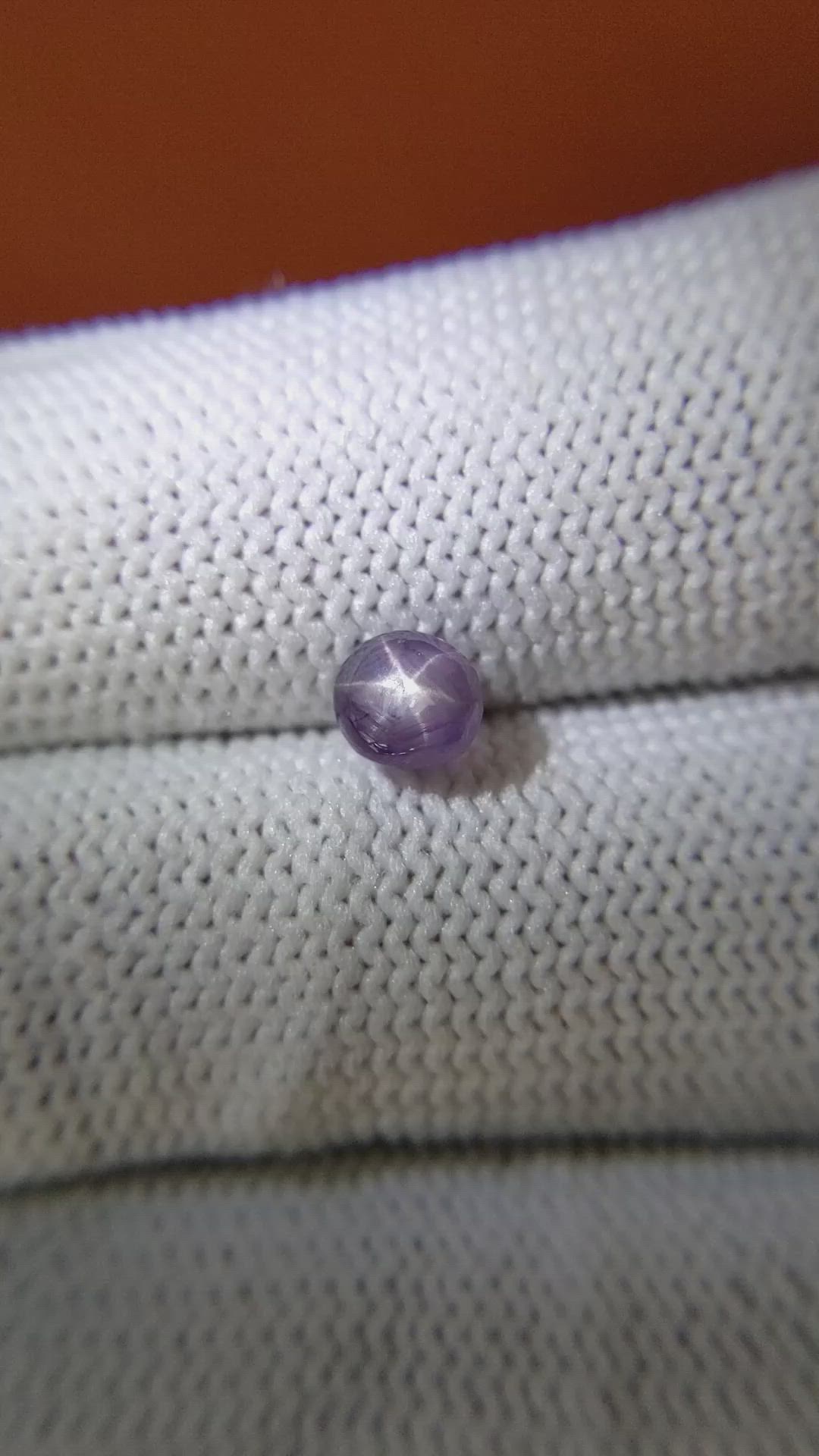 1.34 Ct. Pinkish Purple Star Sapphire from Ceylon (Sri Lanka) Size Video