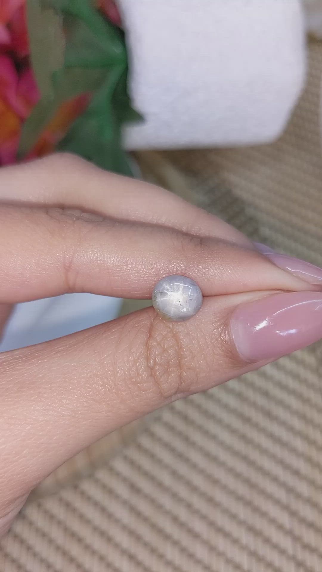 2.92 Ct. Grey Star Sapphire from Ceylon (Sri Lanka) Size Video