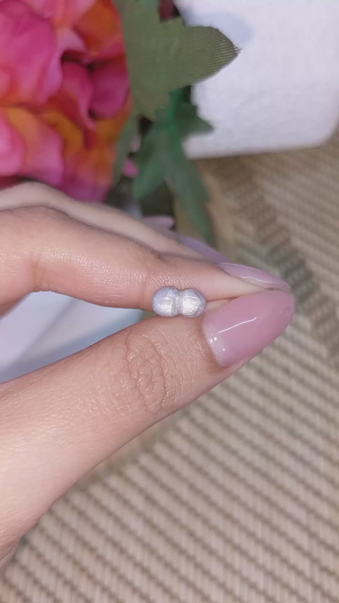 2.14 Ct. Bluish Grey Star Sapphire from Ceylon (Sri Lanka) Size Video