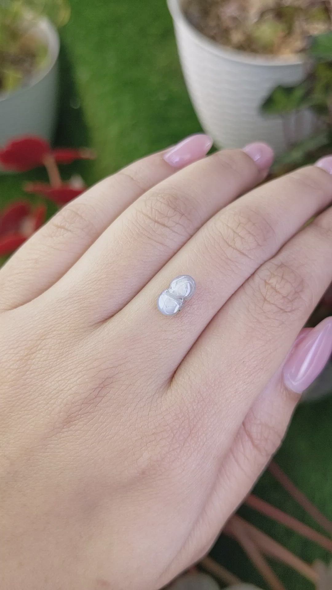2.14 Ct. Bluish Grey Star Sapphire from Ceylon (Sri Lanka) Size Video