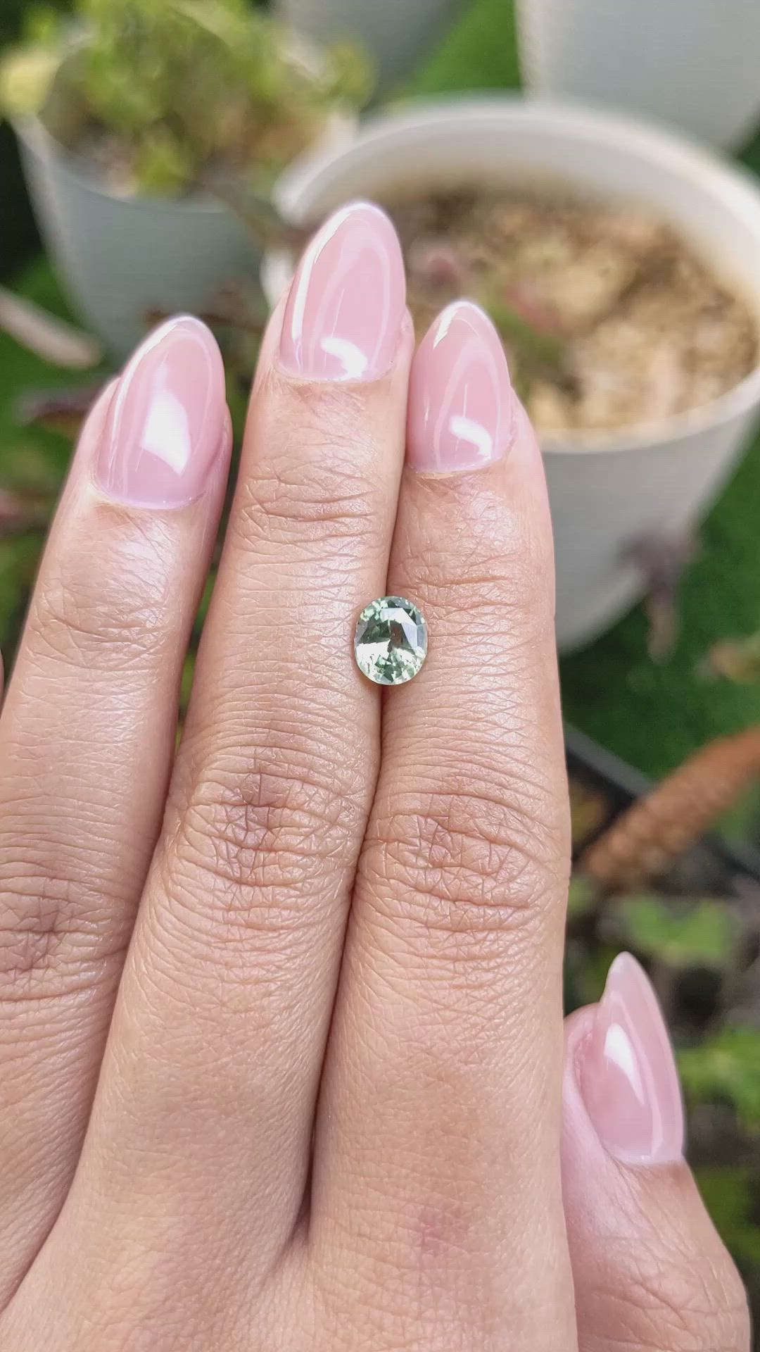 1.20 Ct. Green Sapphire from Ceylon (Sri Lanka) Size Video
