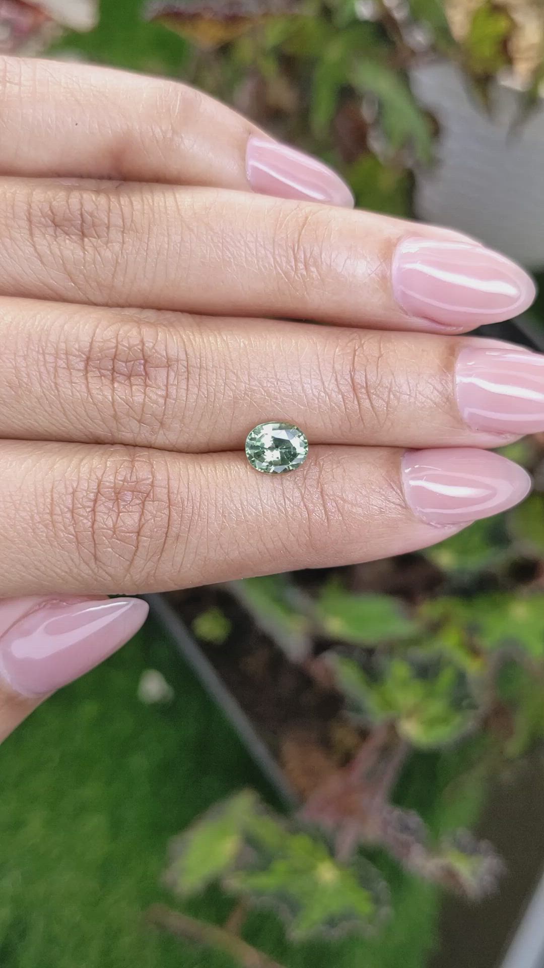 1.20 Ct. Green Sapphire from Ceylon (Sri Lanka) Size Video