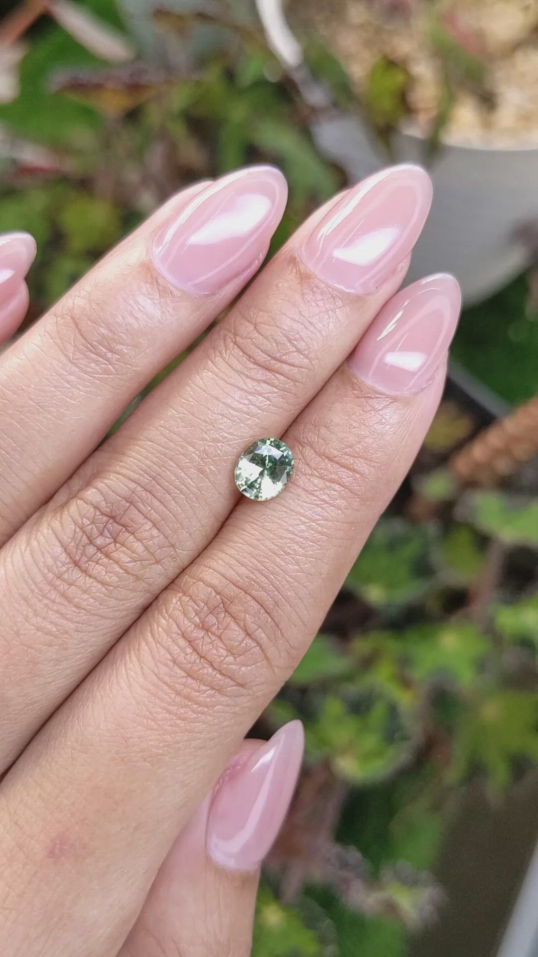 1.20 Ct. Green Sapphire from Ceylon (Sri Lanka) Size Video