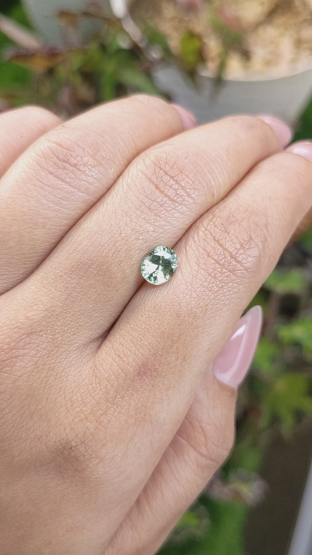 1.20 Ct. Green Sapphire from Ceylon (Sri Lanka) Size Video