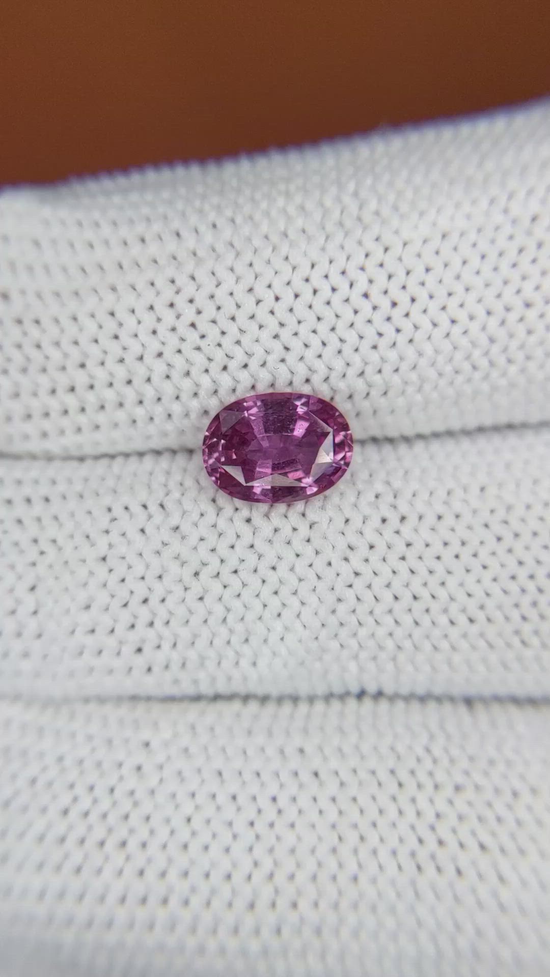 1.63 Ct. Purplish Pink Sapphire from Ceylon (Sri Lanka) Size Video