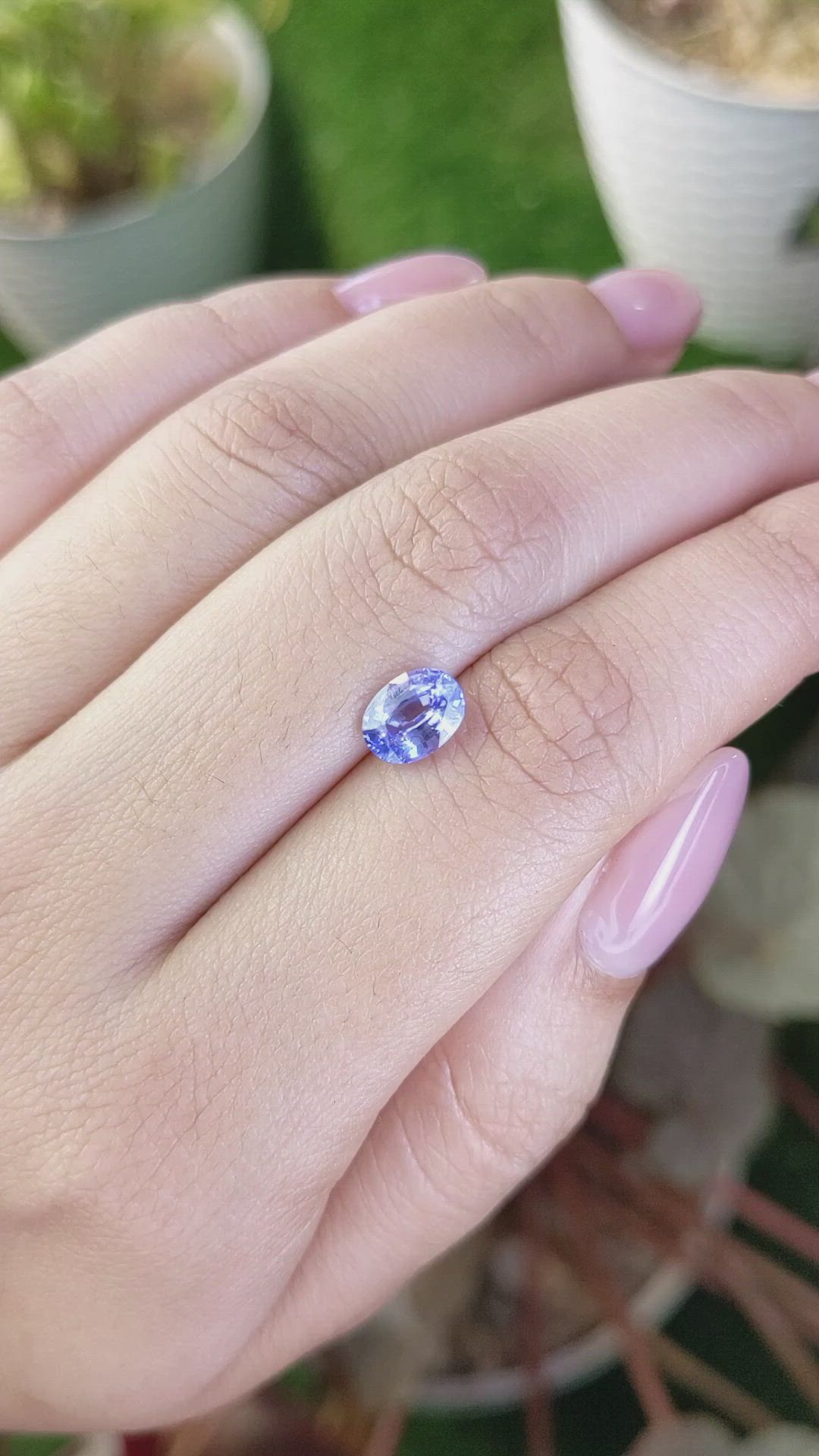 1.55 Ct. Violet Sapphire from Ceylon (Sri Lanka) Size Video