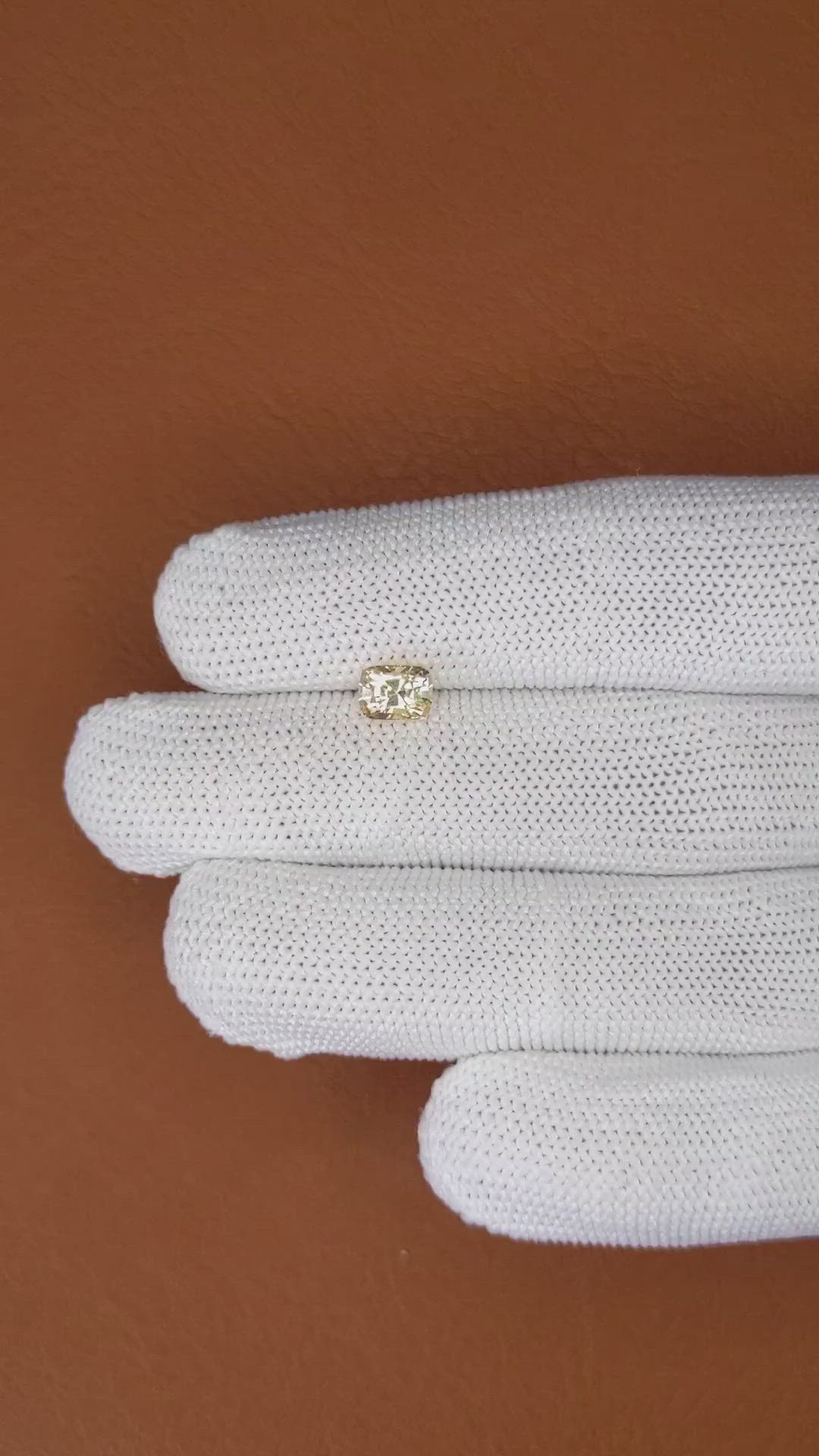 1.13 Ct. Yellow Sapphire from Ceylon (Sri Lanka) Size Video