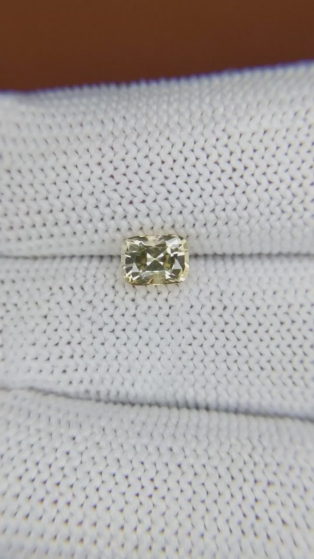1.13 Ct. Yellow Sapphire from Ceylon (Sri Lanka) Size Video