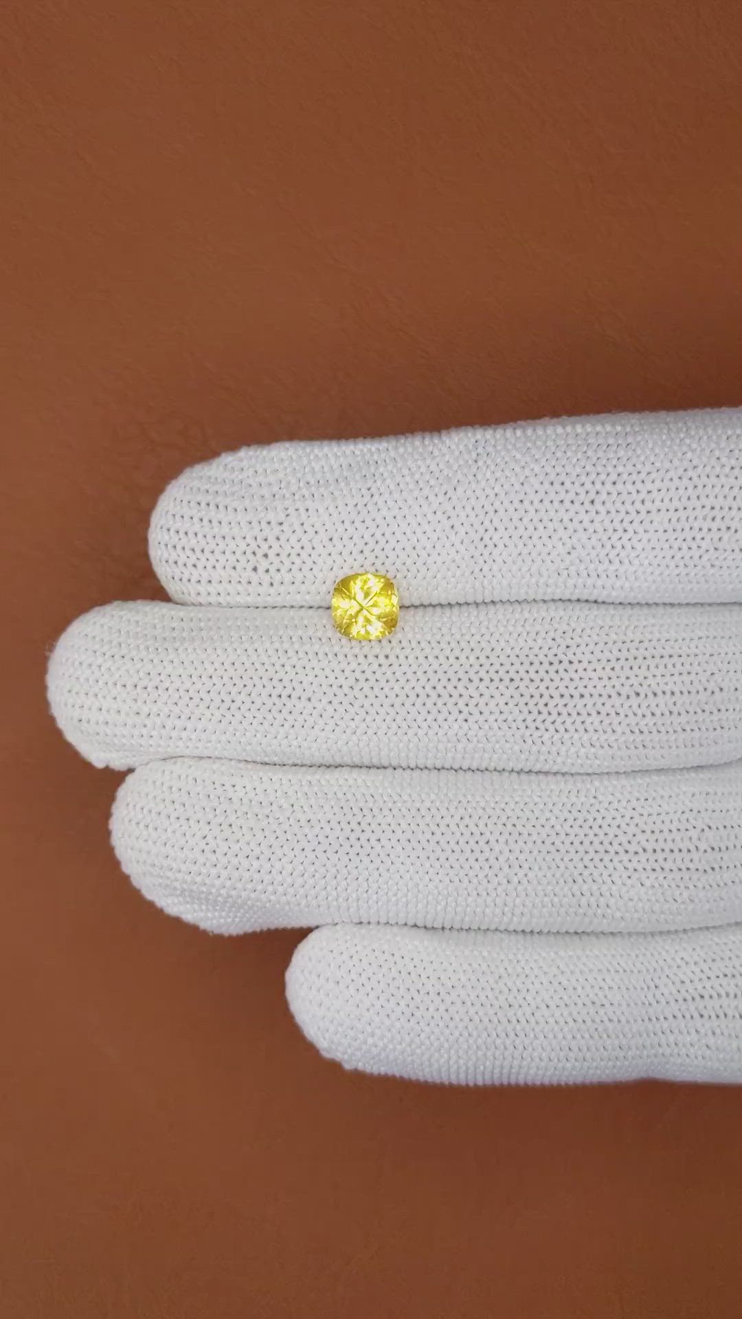 1.41 Ct. Yellow Sapphire from Ceylon (Sri Lanka) Size Video