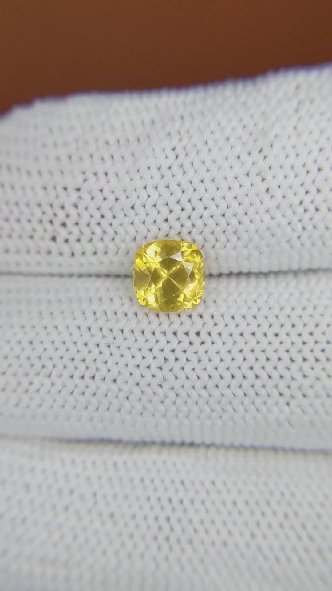 1.41 Ct. Yellow Sapphire from Ceylon (Sri Lanka) Size Video