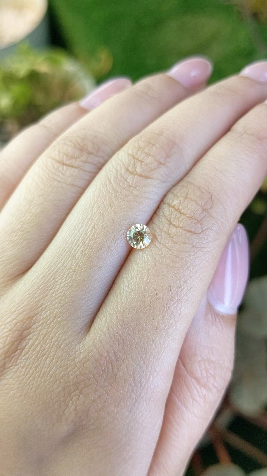 0.60 Ct. Yellow Sapphire from Ceylon (Sri Lanka) Size Video