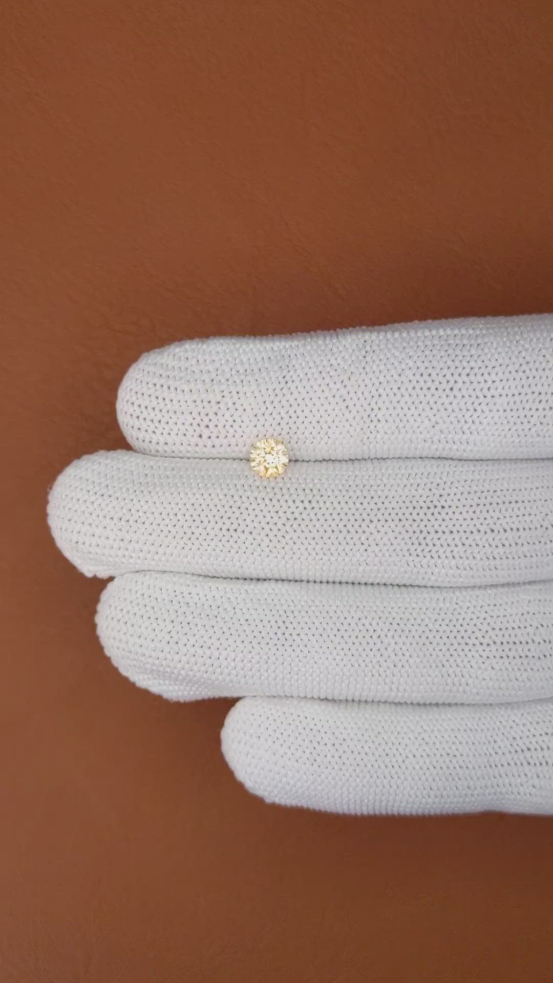 0.60 Ct. Yellow Sapphire from Ceylon (Sri Lanka) Size Video