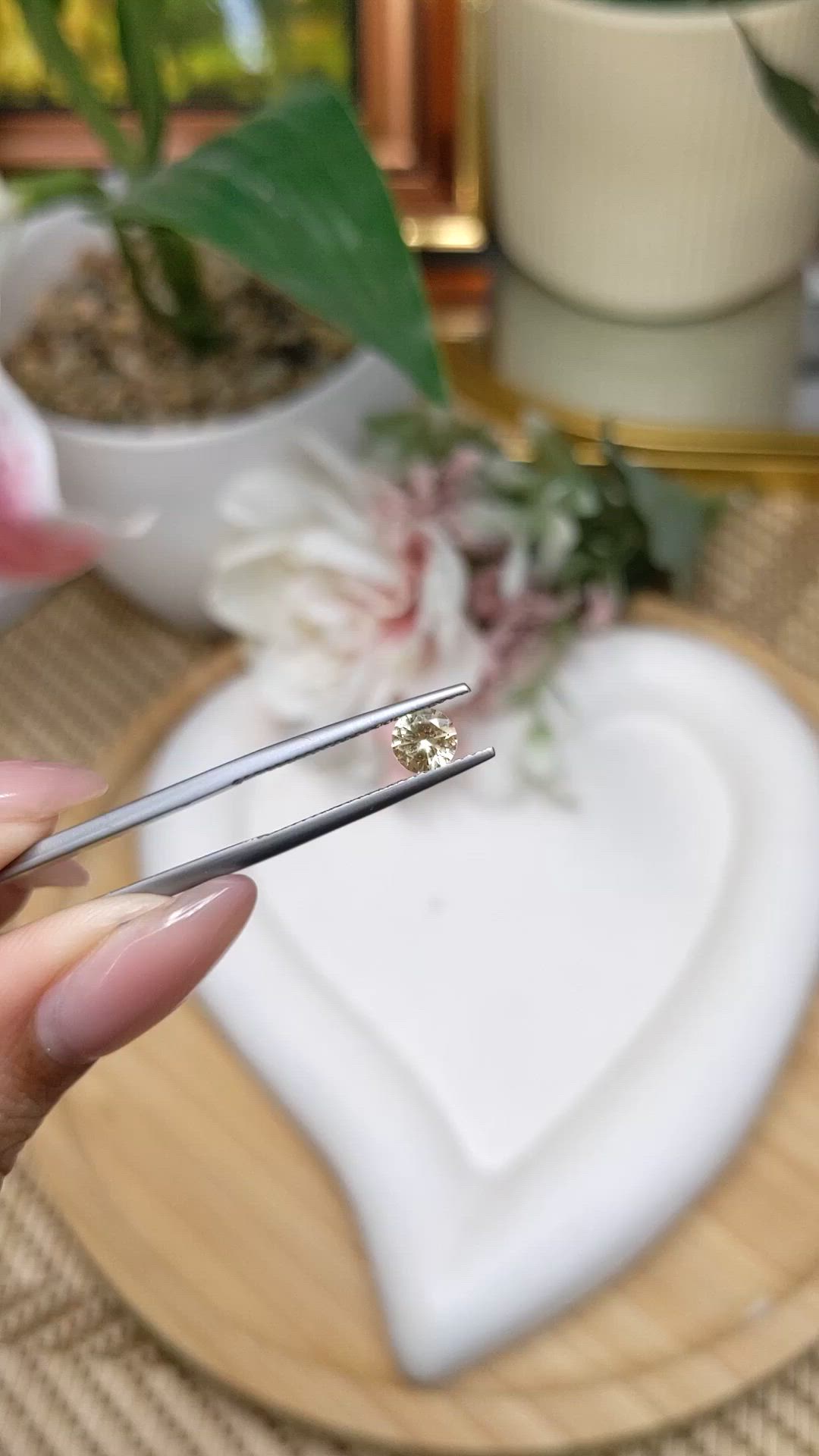 0.55 Ct. Yellow Sapphire from Ceylon (Sri Lanka) Size Video