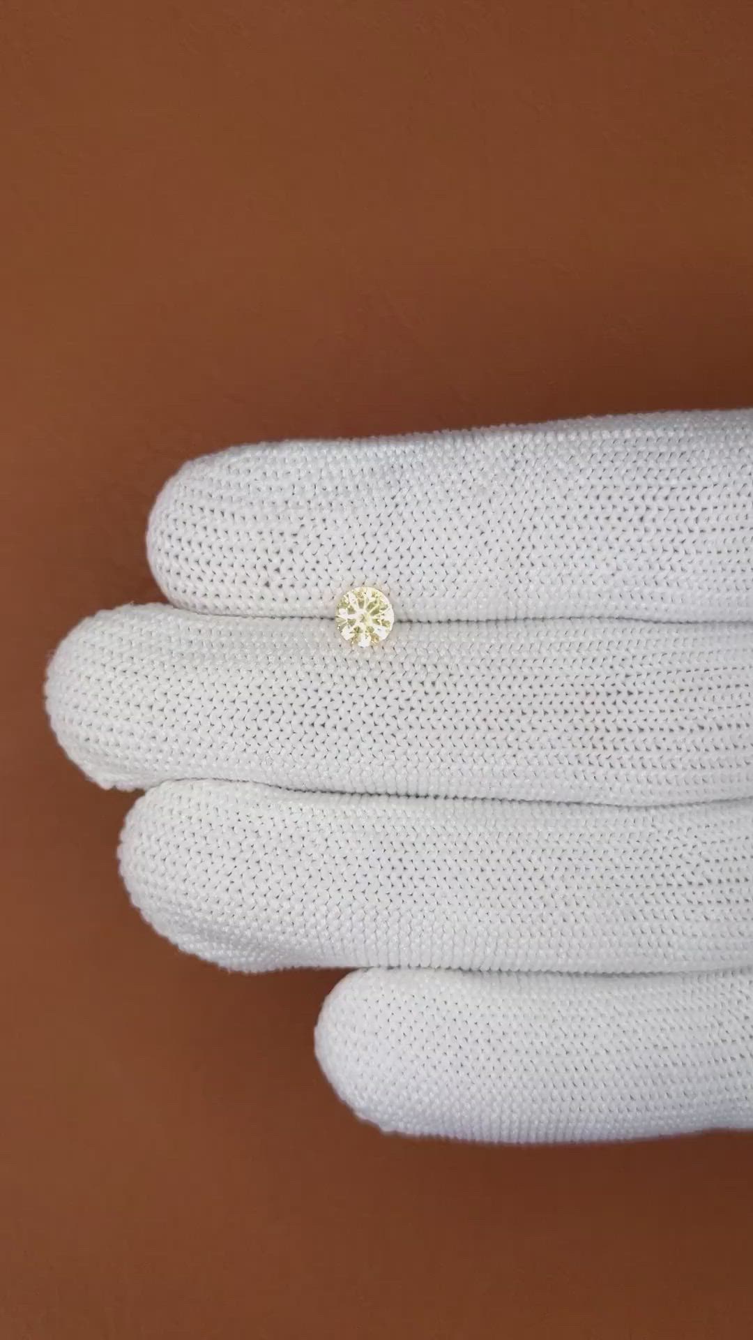 0.55 Ct. Yellow Sapphire from Ceylon (Sri Lanka) Size Video