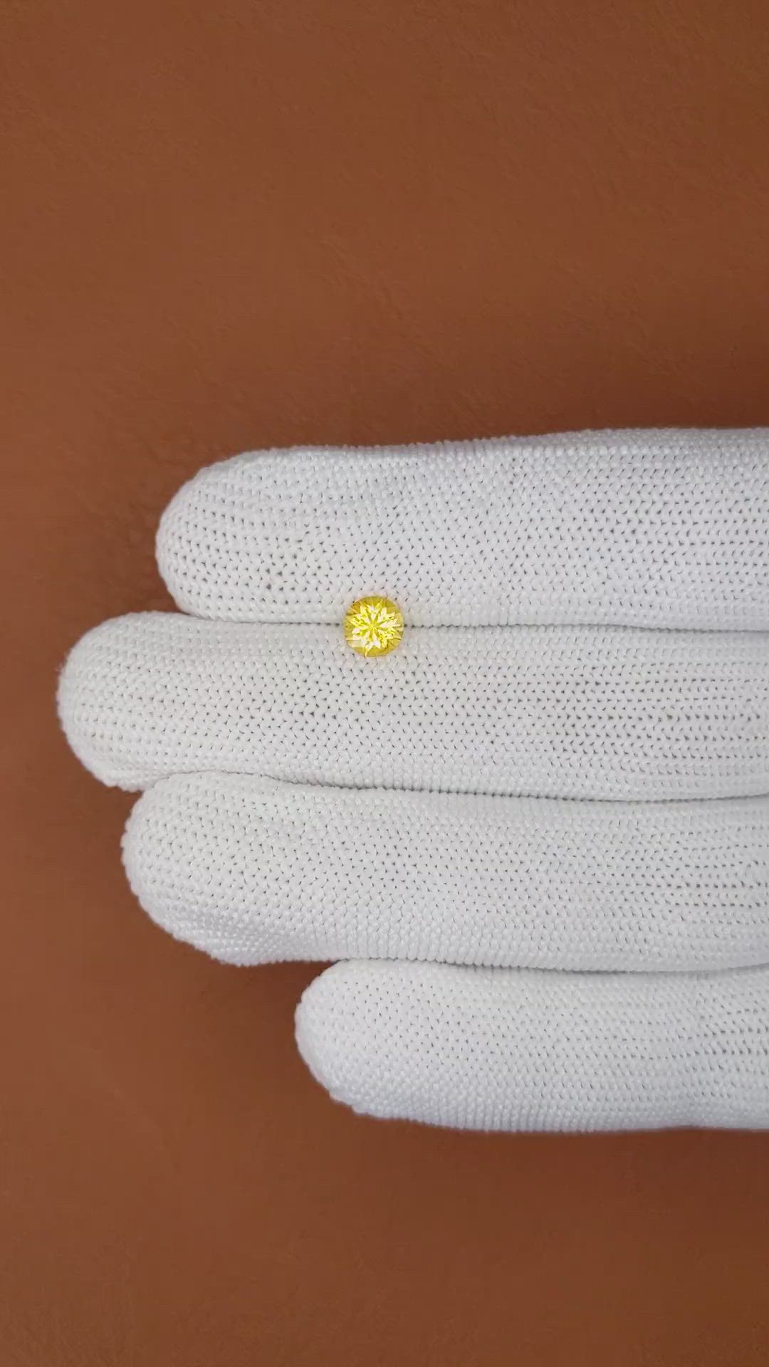 0.85 Ct. Yellow Sapphire from Ceylon (Sri Lanka) Size Video