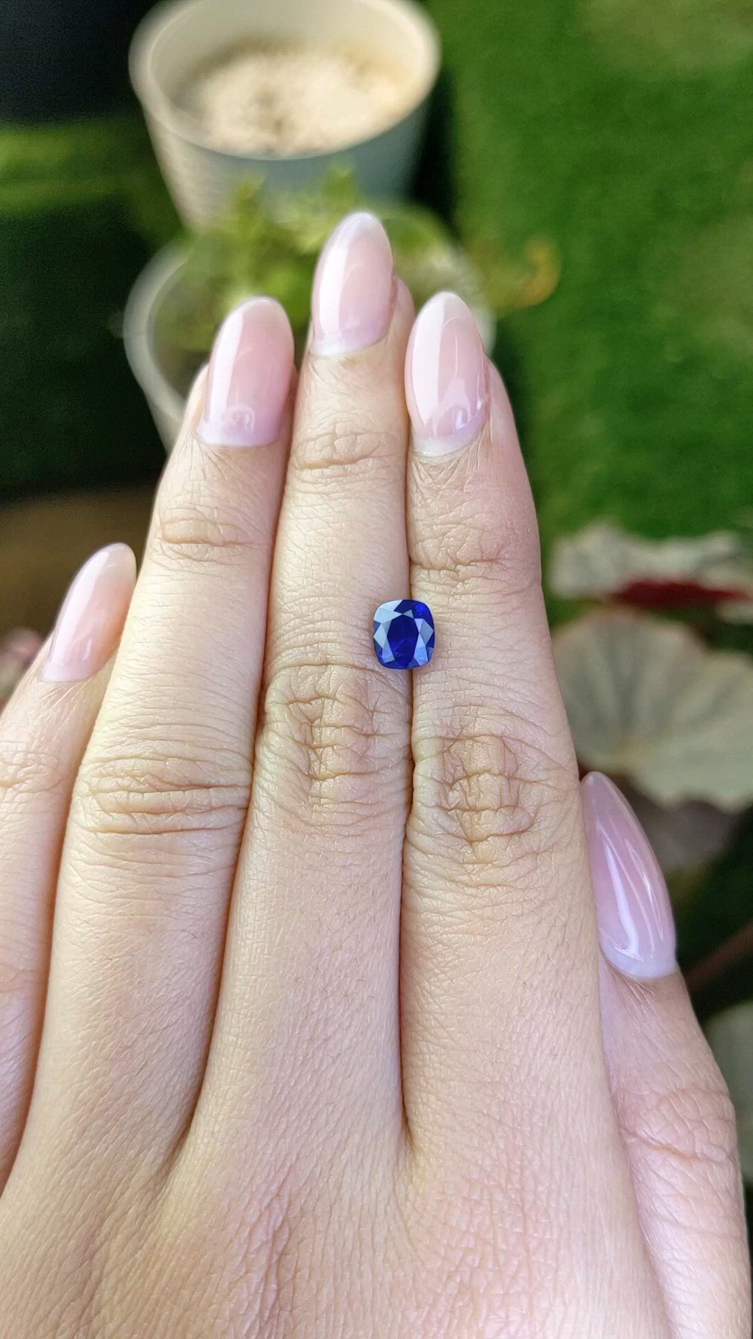 1.28 Ct. Blue Sapphire from Ceylon (Sri Lanka) Size Video