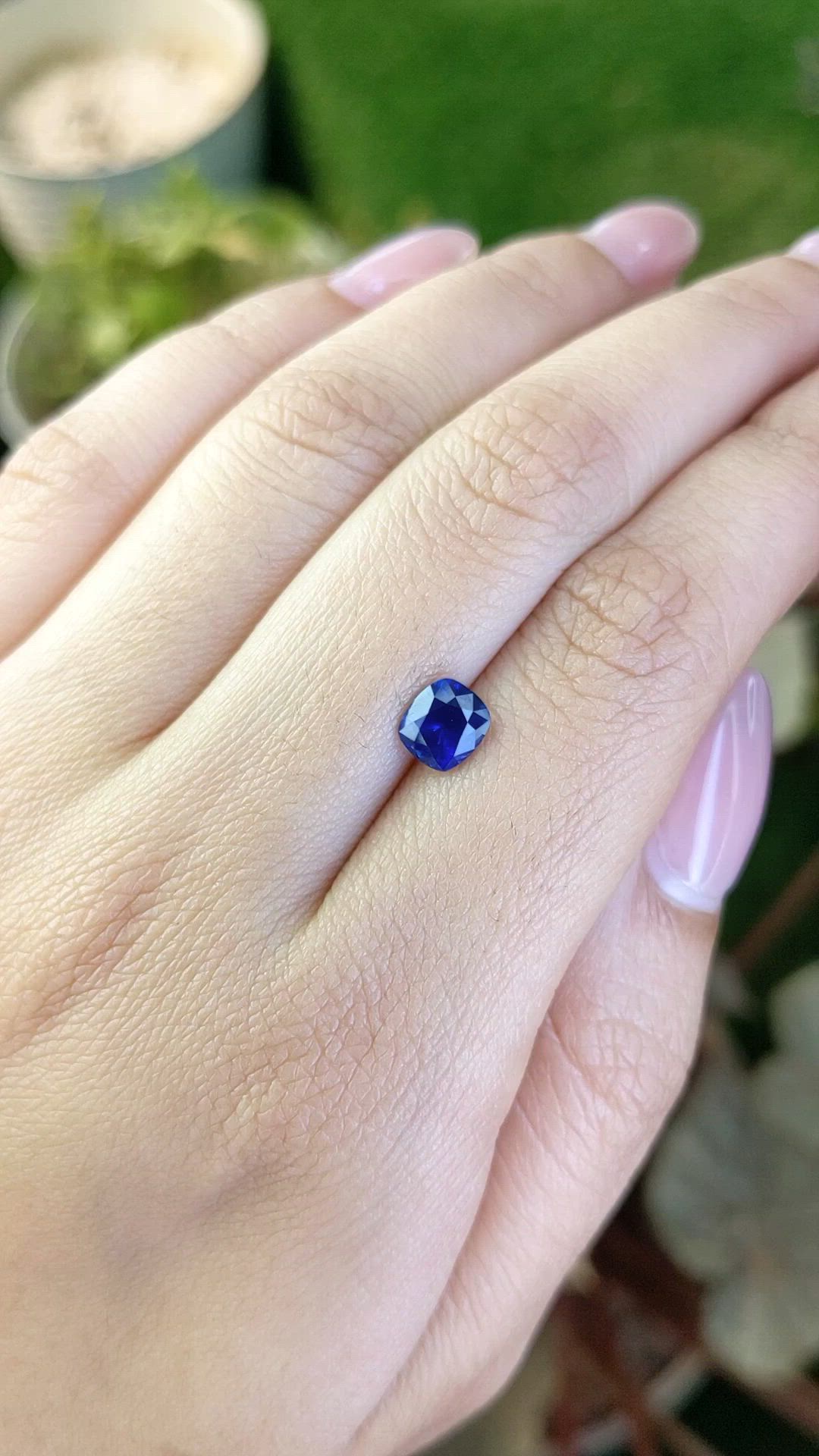 1.28 Ct. Blue Sapphire from Ceylon (Sri Lanka) Size Video