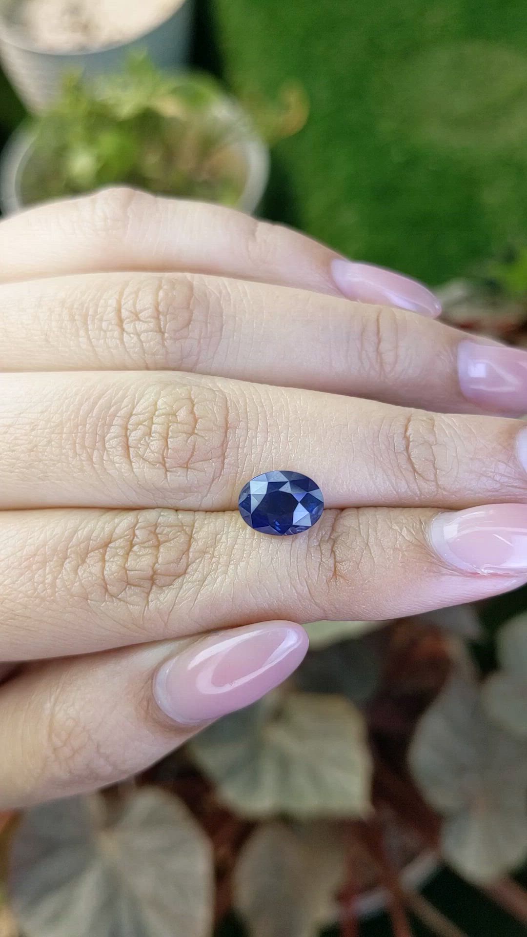 3.18 Ct. Blue Sapphire from Ceylon (Sri Lanka) Size Video