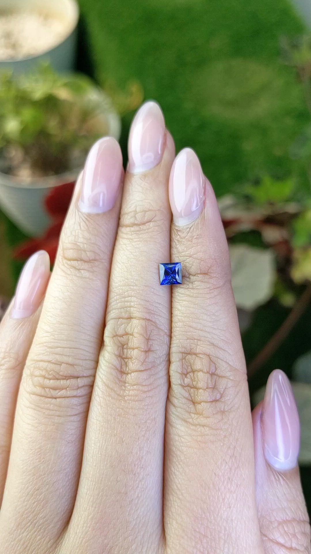 0.61 Ct. Blue Sapphire from Ceylon (Sri Lanka) Size Video