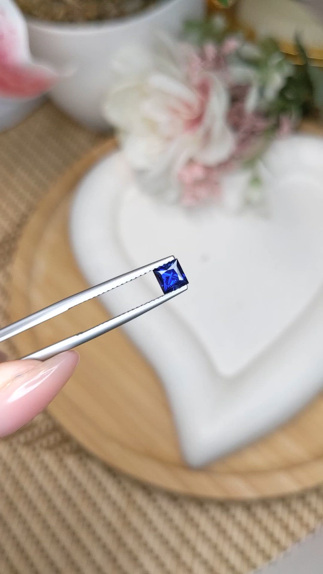 0.61 Ct. Blue Sapphire from Ceylon (Sri Lanka) Size Video